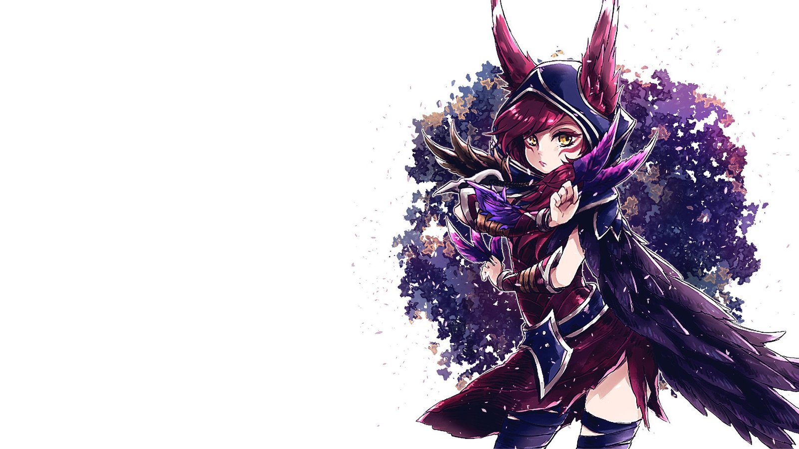 Xayah by ぴこまりえ HD Wallpaper Fan Art Artwork League of Legends lol