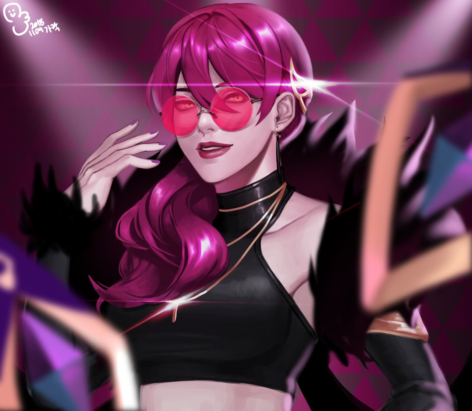 K/DA Evelynn by TOE _egg HD Wallpaper Background Fan Art Artwork League of Legends lol