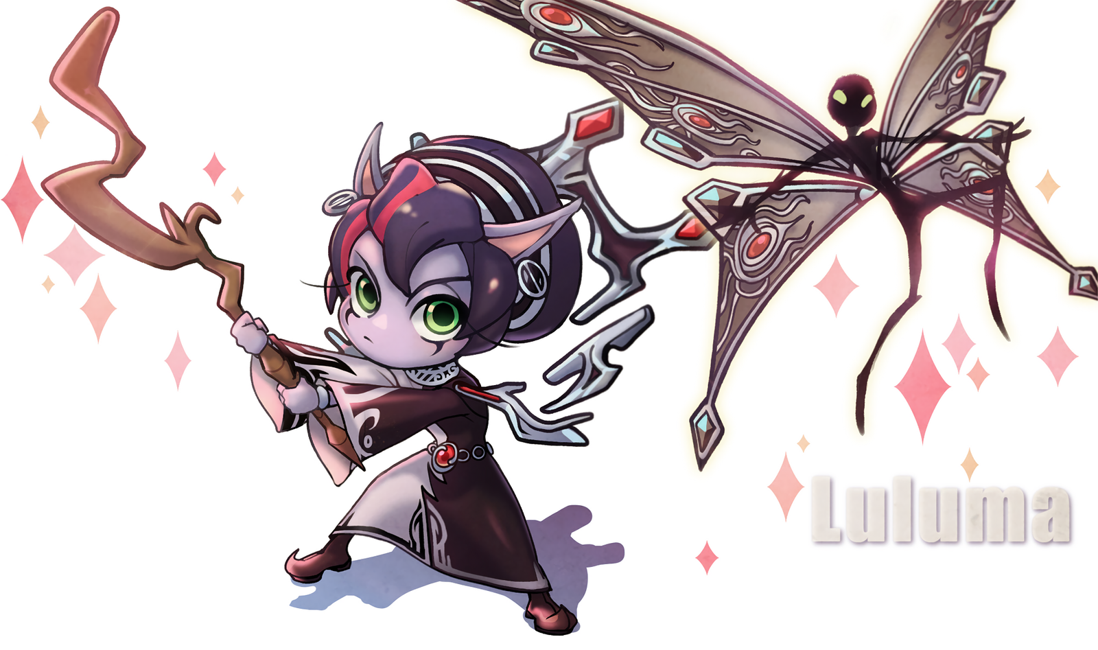 Lulu Karma by kukon HD Wallpaper Fan Art Artwork League of Legends lol