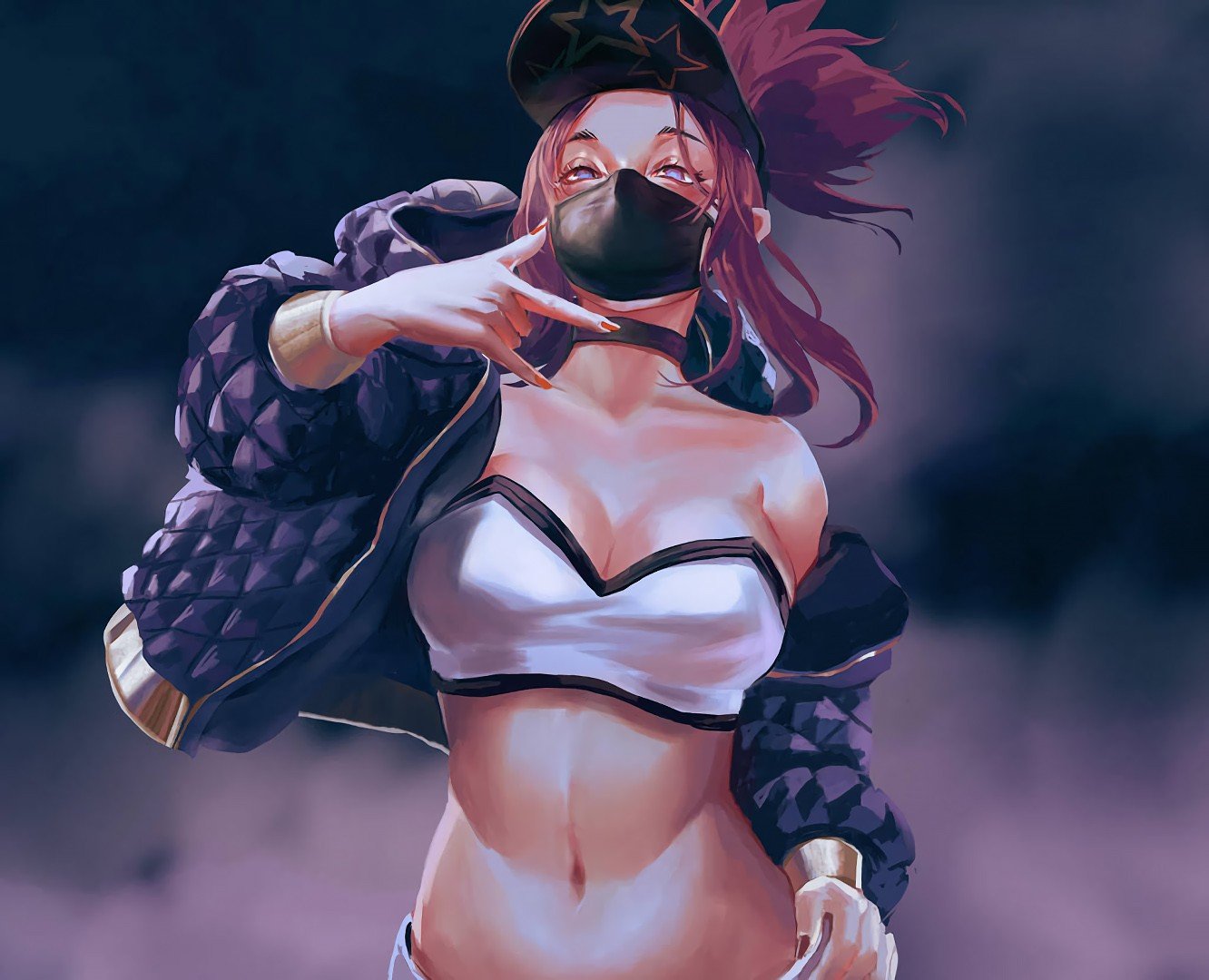 K/DA Akali by Windami (2) HD Wallpaper Background Fan Art Artwork League of Legends lol