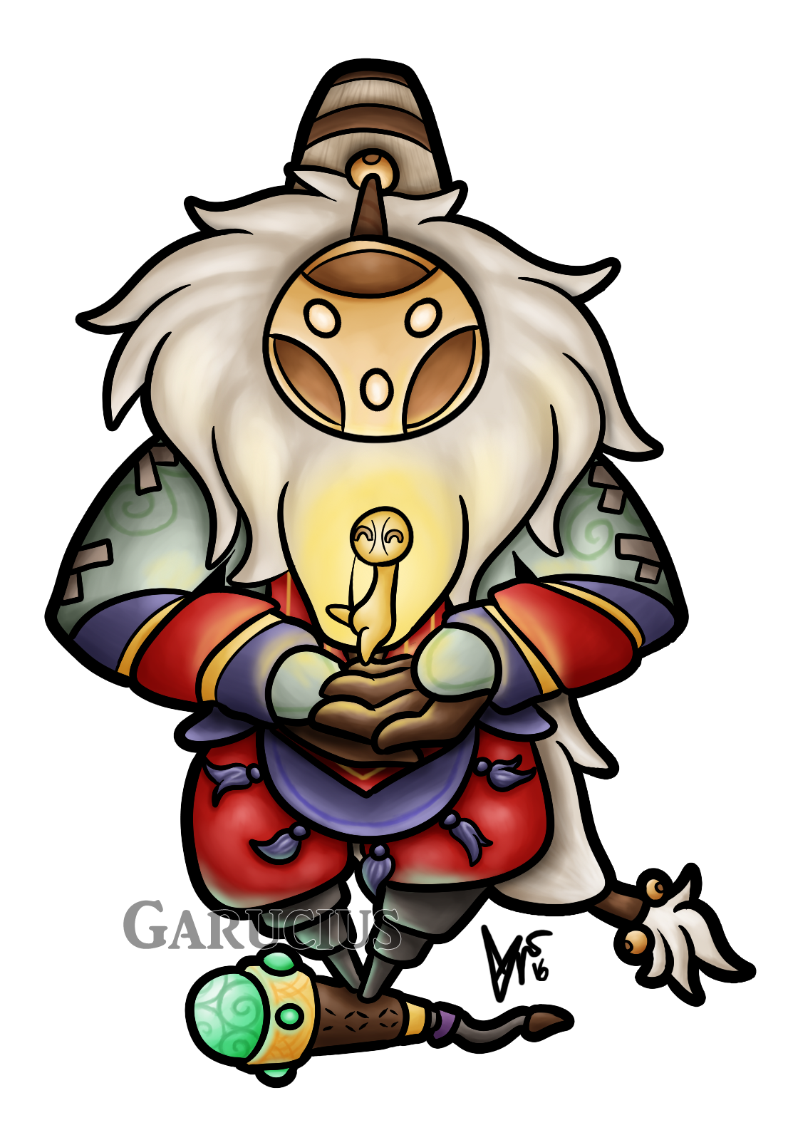 Chibi Bard by Garucius HD Wallpaper Artwork Fan Art League of Legends lol (2)