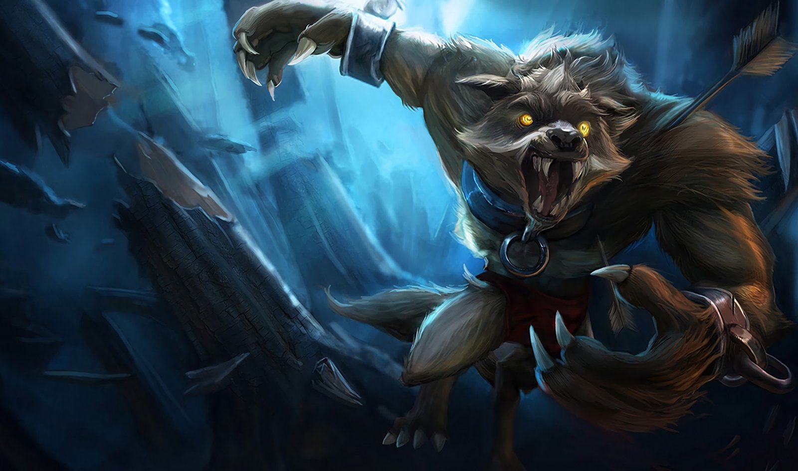 Feral Warwick Splash Art League of Legends Artwork Wallpaper lol