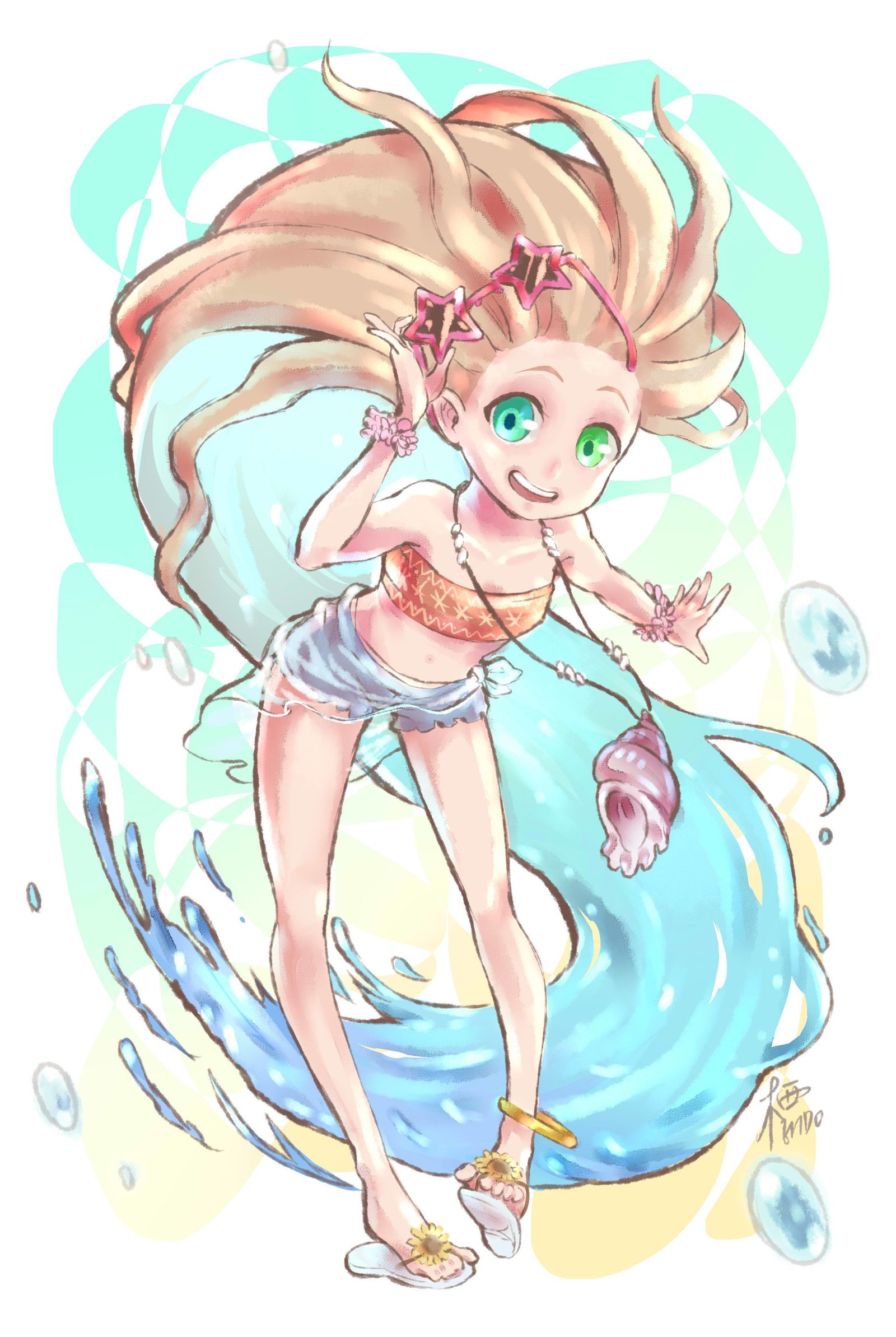 Pool Party Zoe by ehdogreen HD Wallpaper Background Fan Art Artwork League of Legends lol