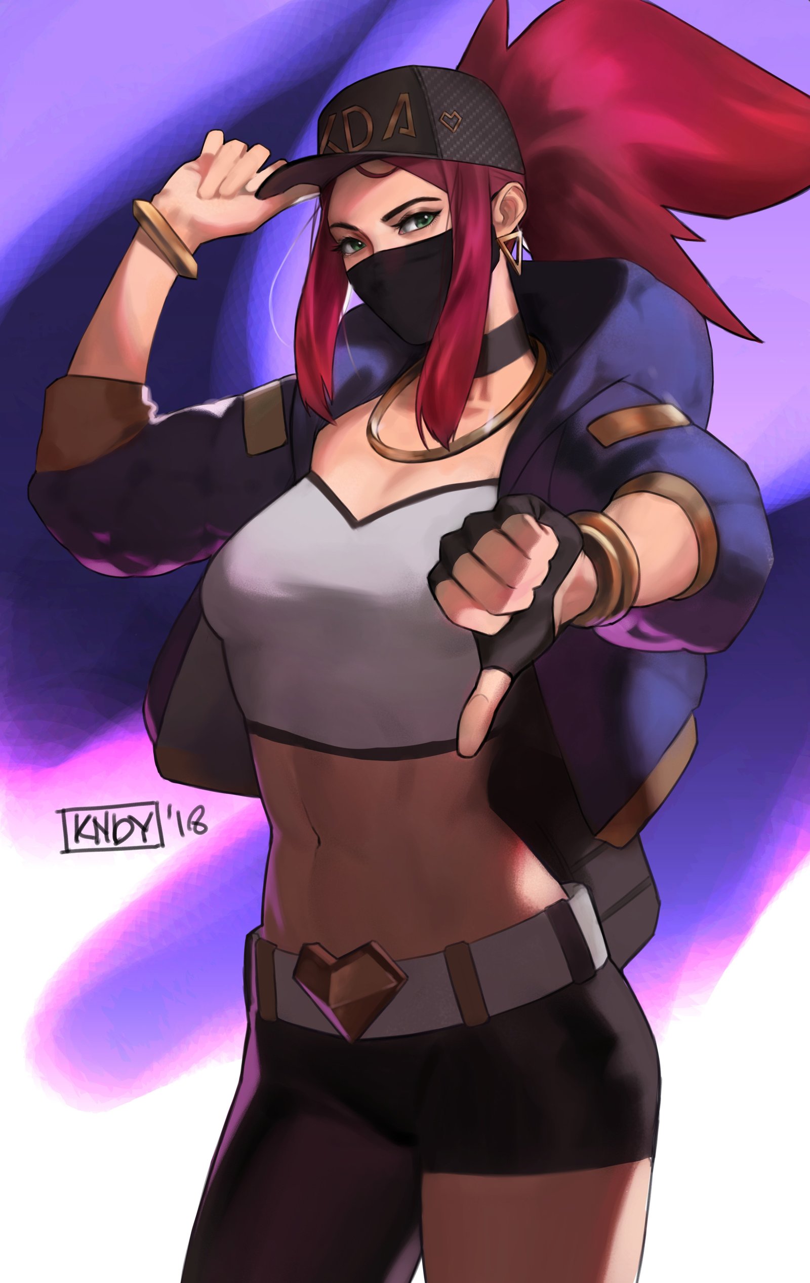 K/DA Akali by KNDY HD 4k Wallpaper Background Fan Art Artwork League of Legends lol