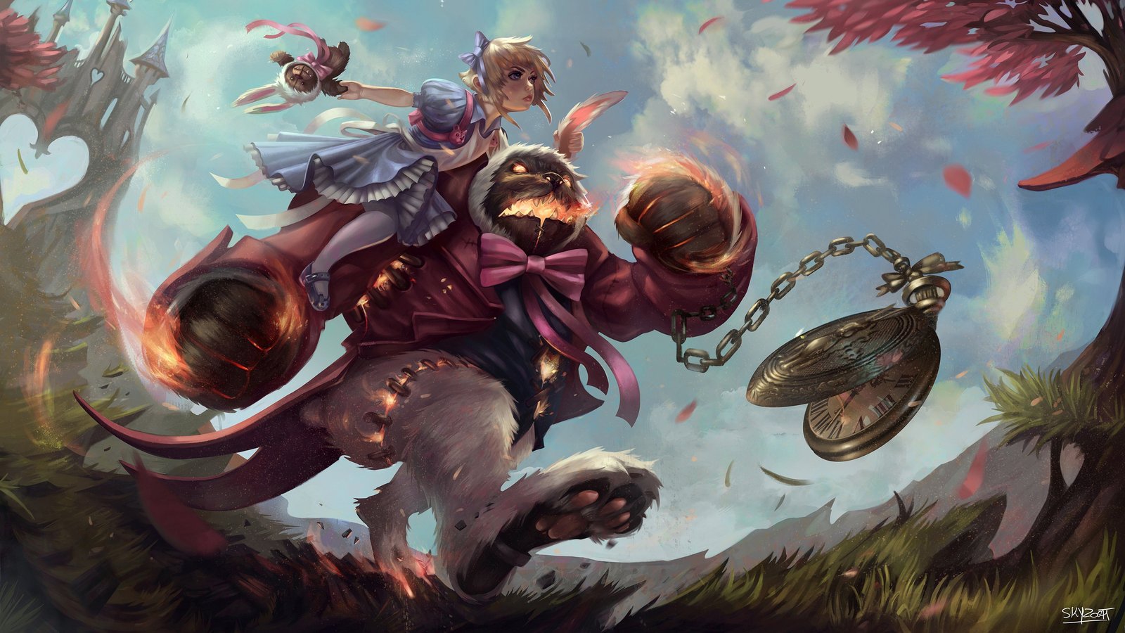 Annie in Wonderland by Skyzocat (2) League of Legends Artwork Wallpaper lol Fan Art