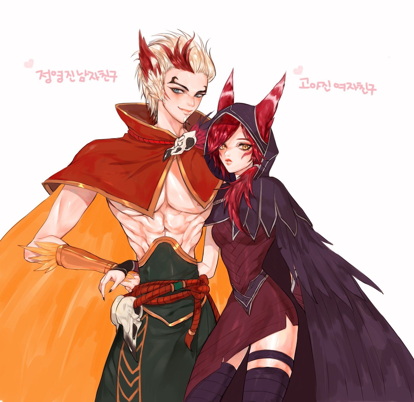 Xayah & Rakan by 고요밍 HD Wallpaper Fan Art Artwork League of Legends lol