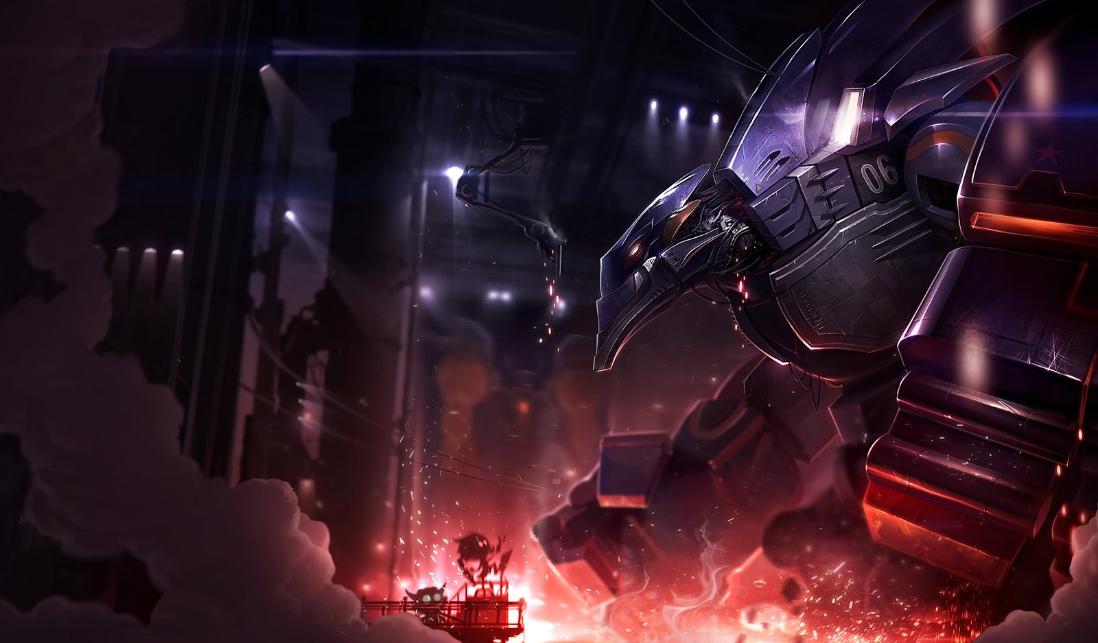 Mecha Malphite Splash Art 4k HD Wallpaper Official Artwork League of Legends lol
