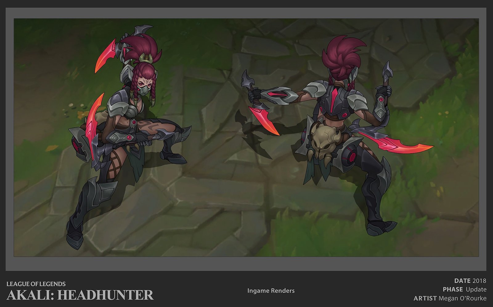 Headhunter Akali Concept Rework HD Wallpaper Background Official Art Artwork League of Legends lol