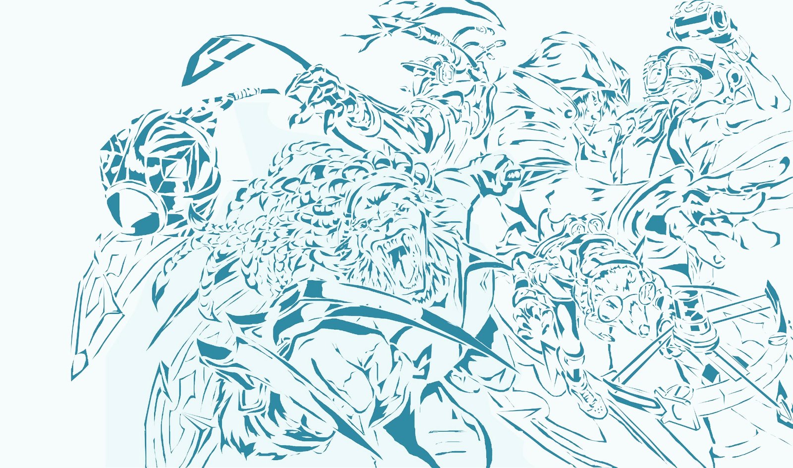 SSW Singed, Rengar, Twitch, Talon & Thresh Minimalistic by Light-linx HD Wallpaper Fan Artwork League of Legends lol