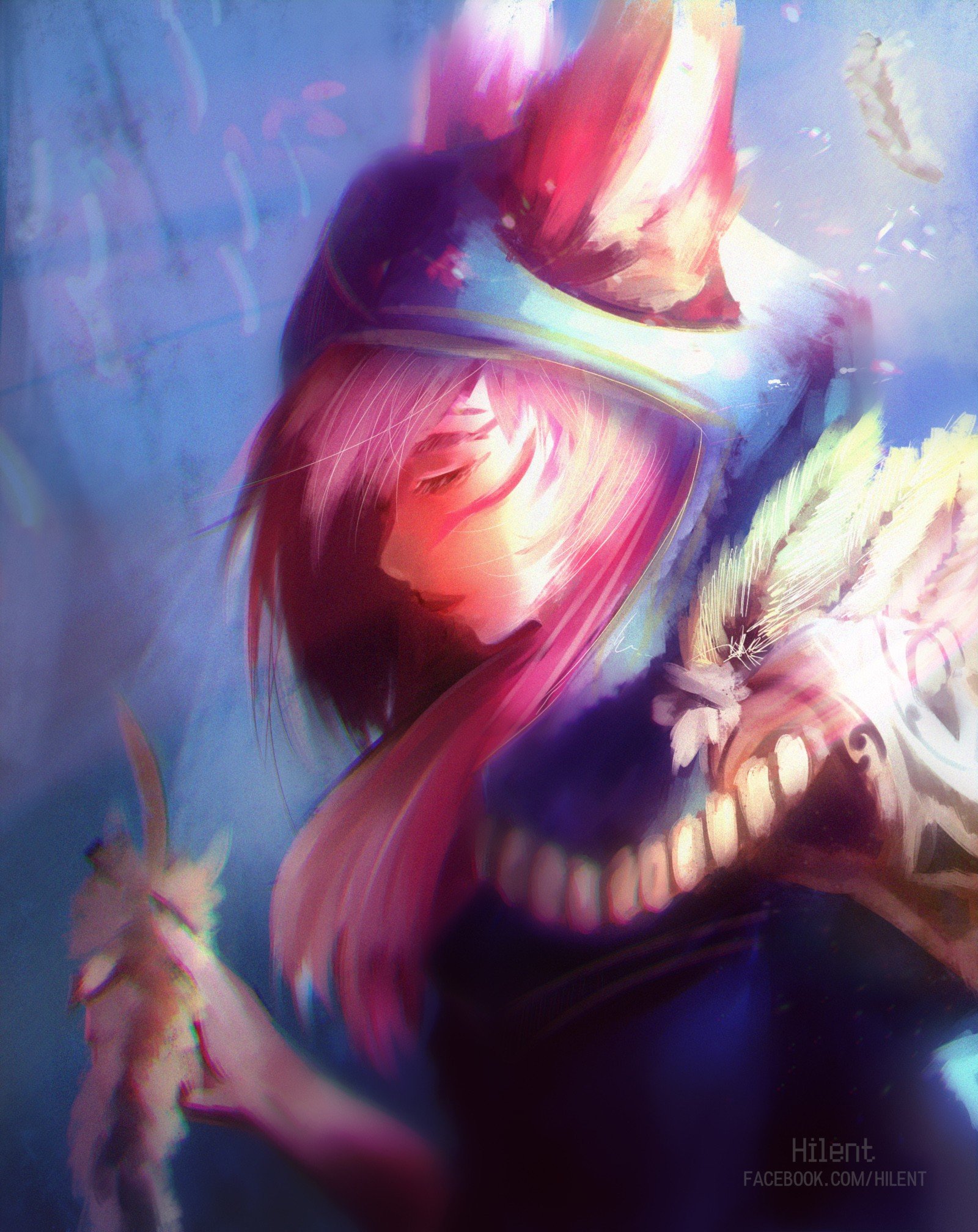 Xayah by Hilent HD Wallpaper Fan Art Artwork League of Legends lol