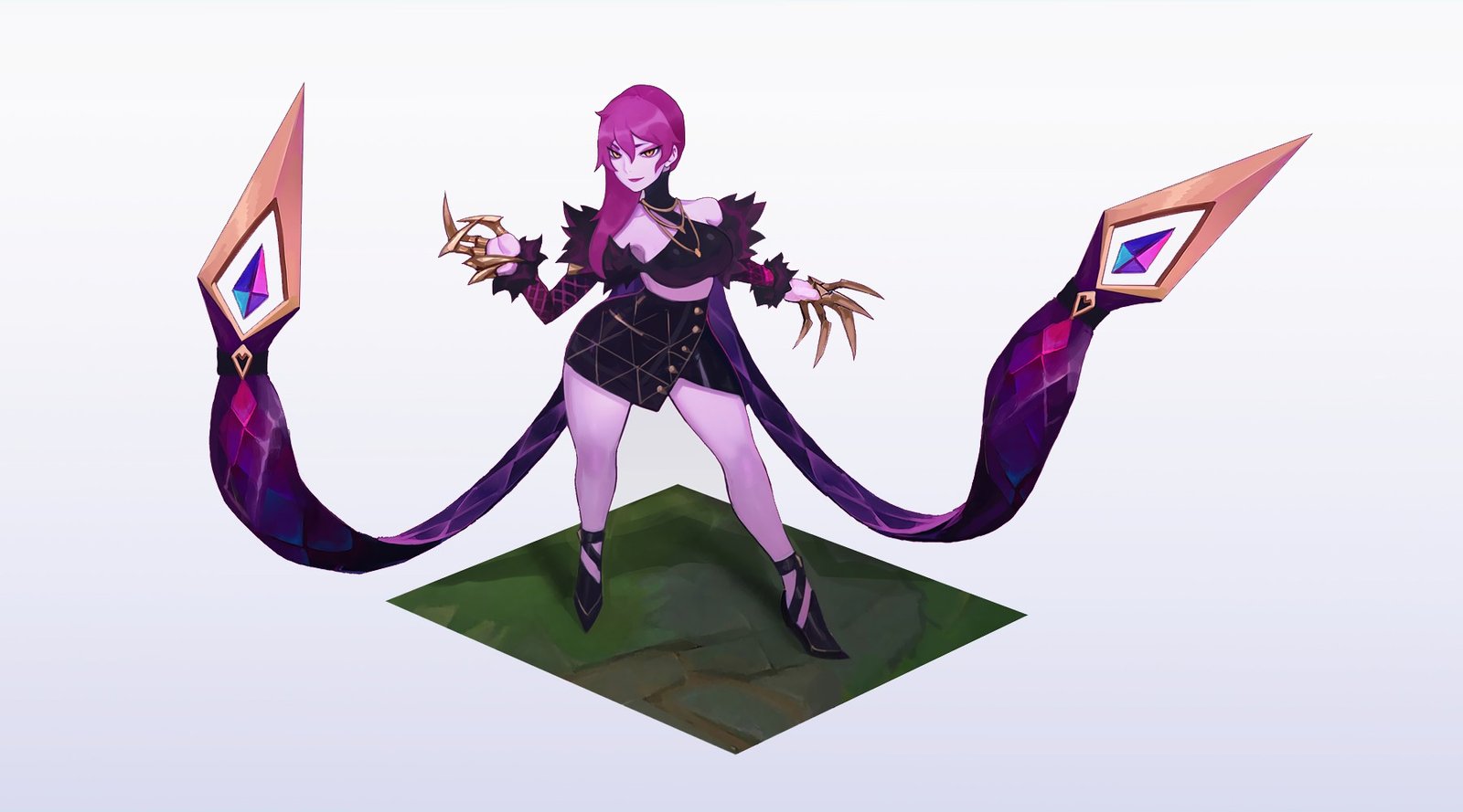 K/DA Evelynn Concept by Jesse Li HD Wallpaper Background Fan Art Artwork League of Legends lol