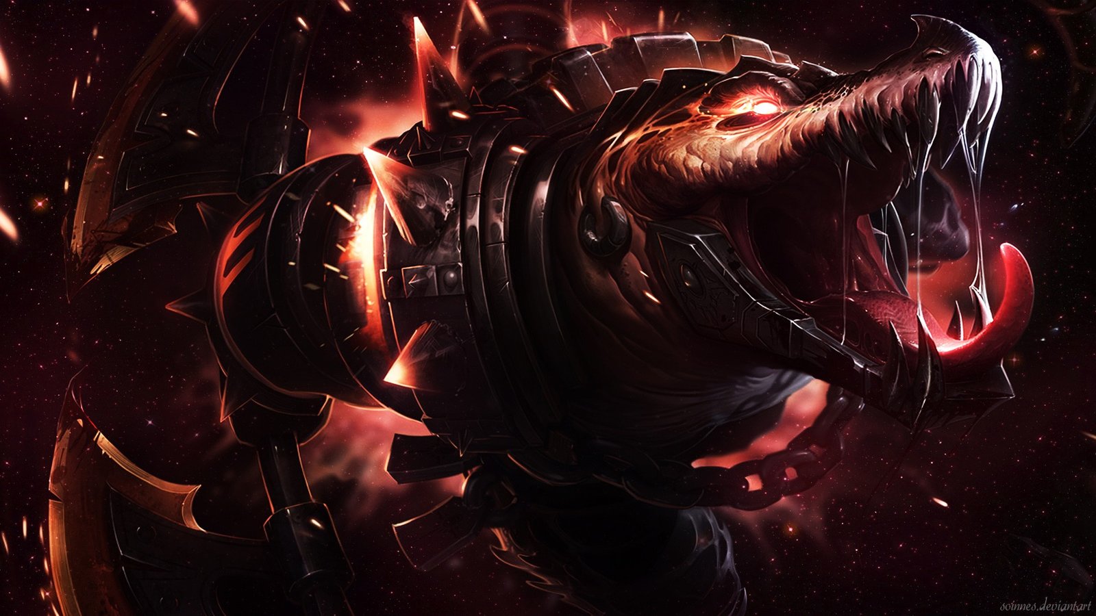 Scorched Earth Renekton by Soinnes HD Wallpaper Fan Artwork League of Legends lol