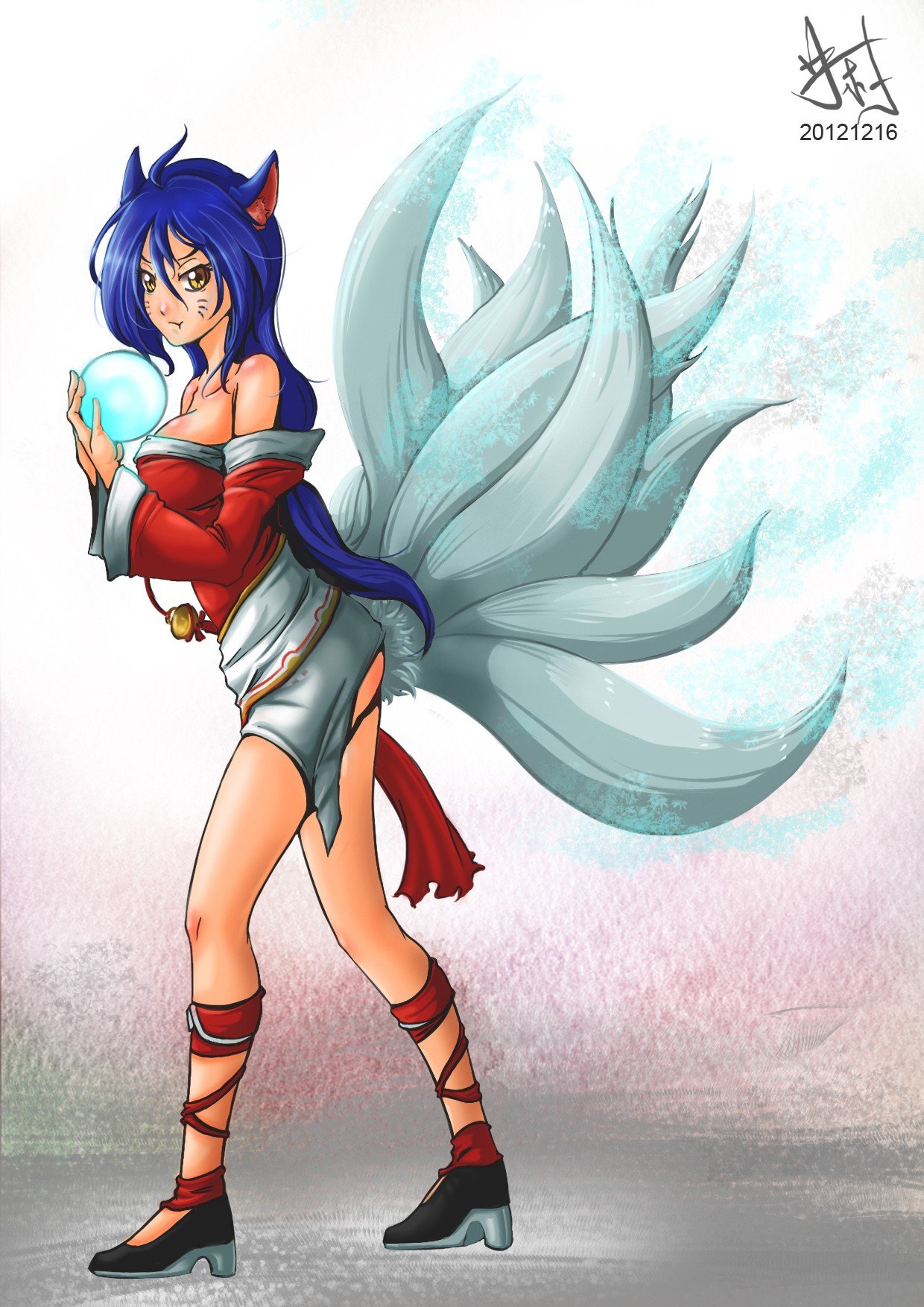 Ahri by Imura_liu League of Legends Artwork Wallpaper lol Fan Art