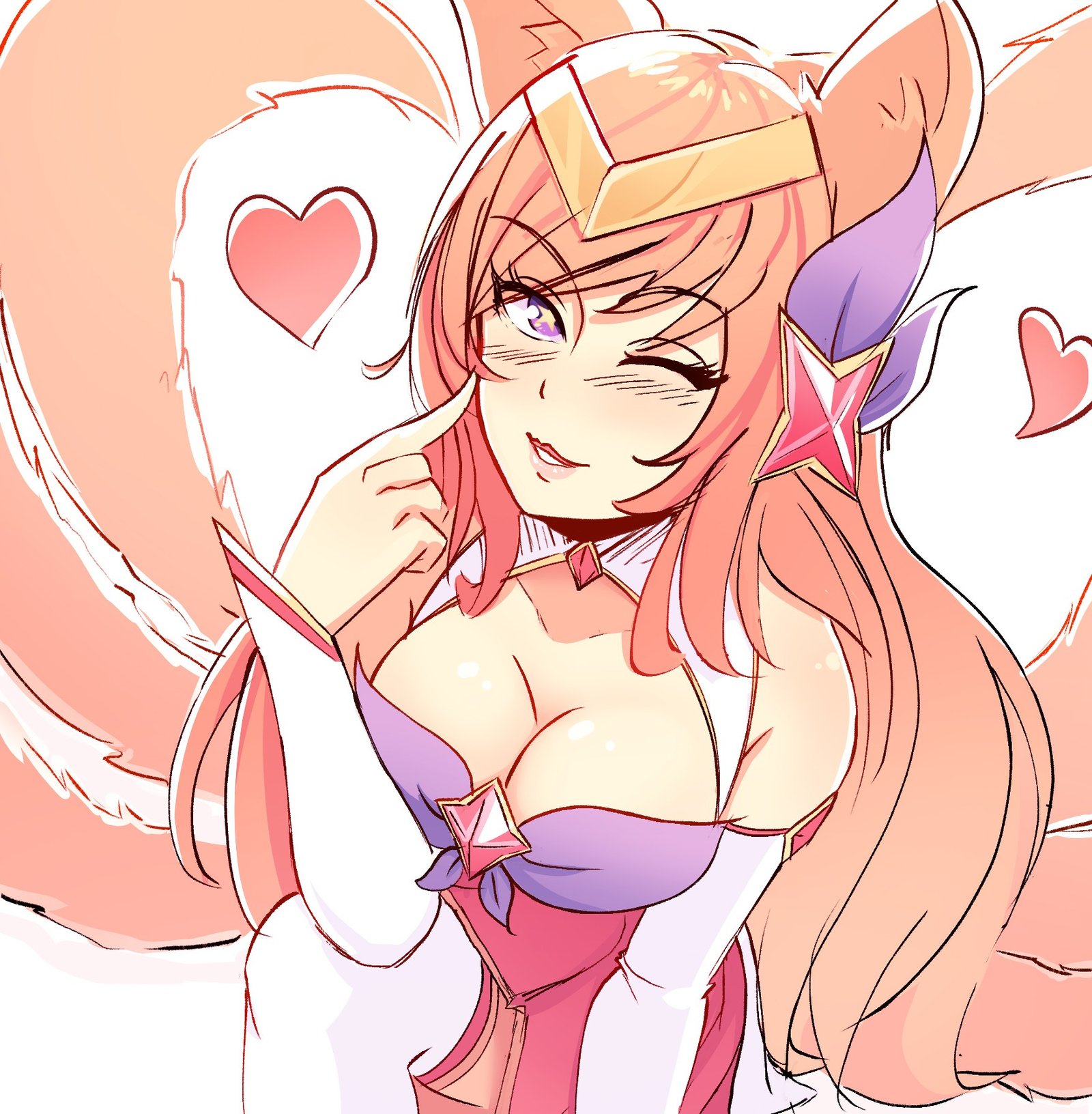 Star Guardian Ahri by CooliSushi HD Wallpaper Background Fan Art Artwork League of Legends lol