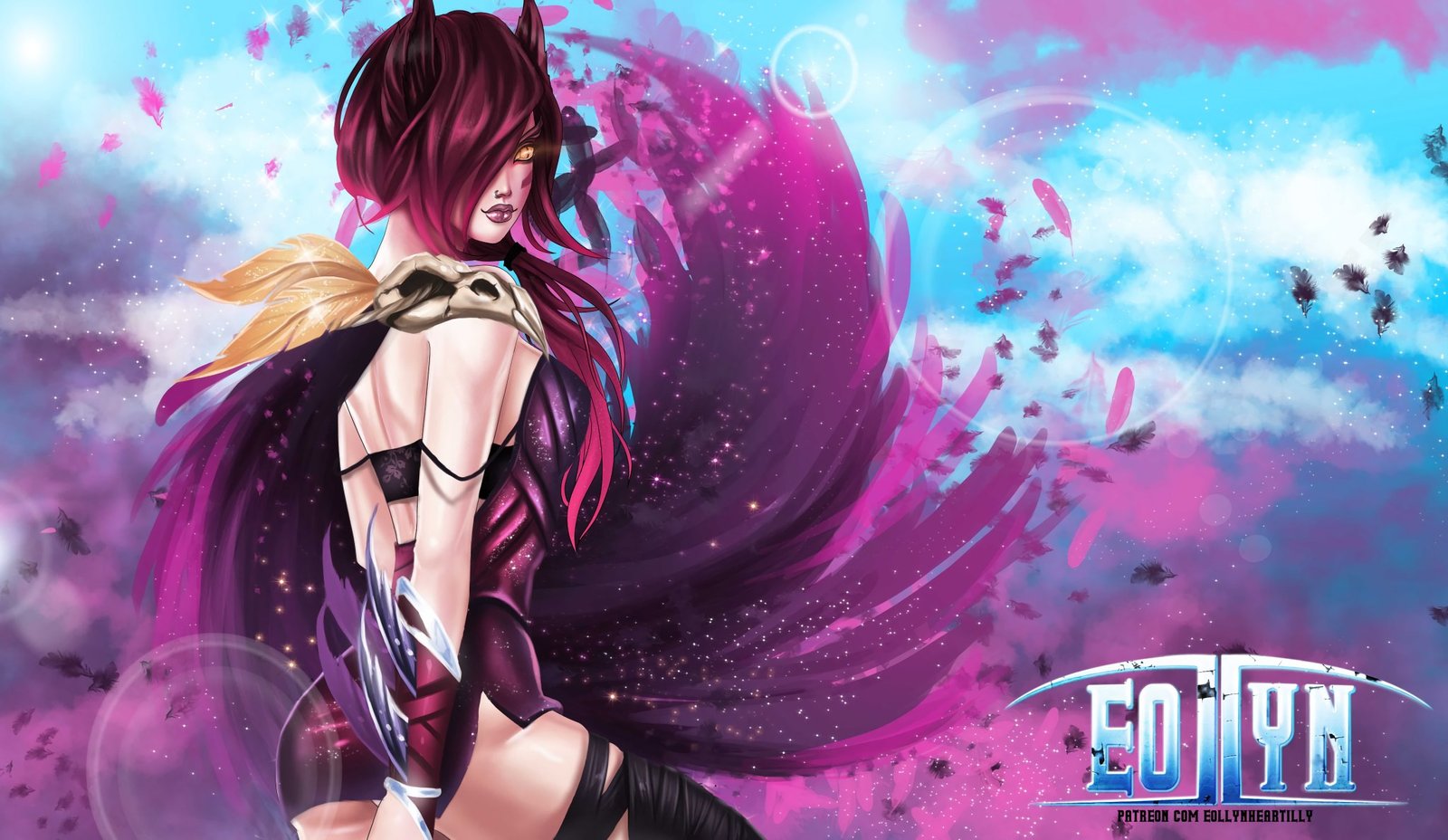 Xayah by eollynheartilly HD Wallpaper Fan Art Artwork League of Legends lol