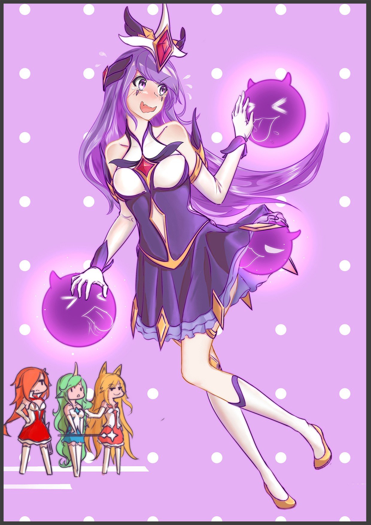 Star Guardian Syndra by 金色齒輪 HD Wallpaper Background Fan Art Artwork League of Legends lol