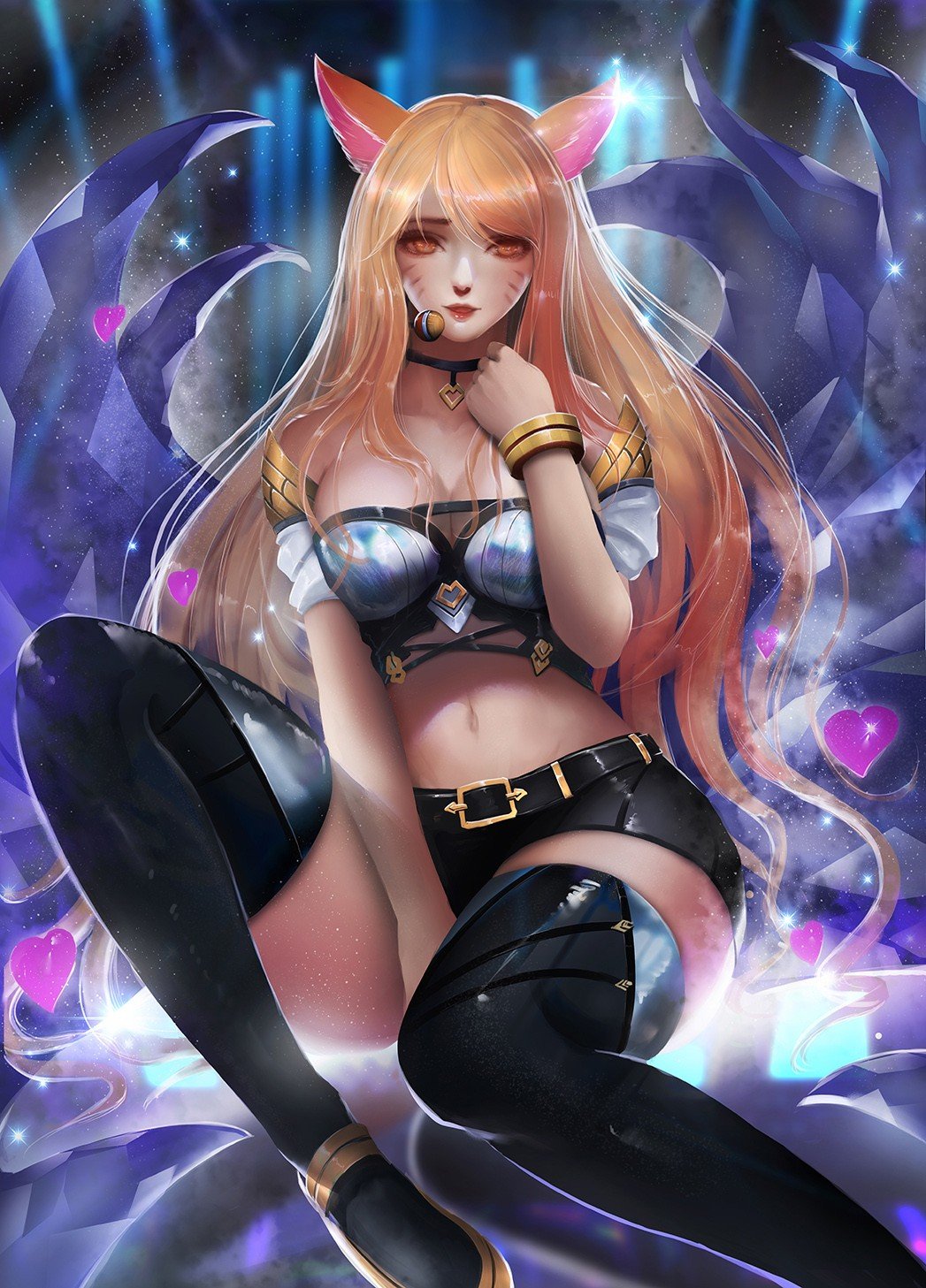 K/DA Ahri by TUREwindwalker HD Wallpaper Background Fan Art Artwork League of Legends lol