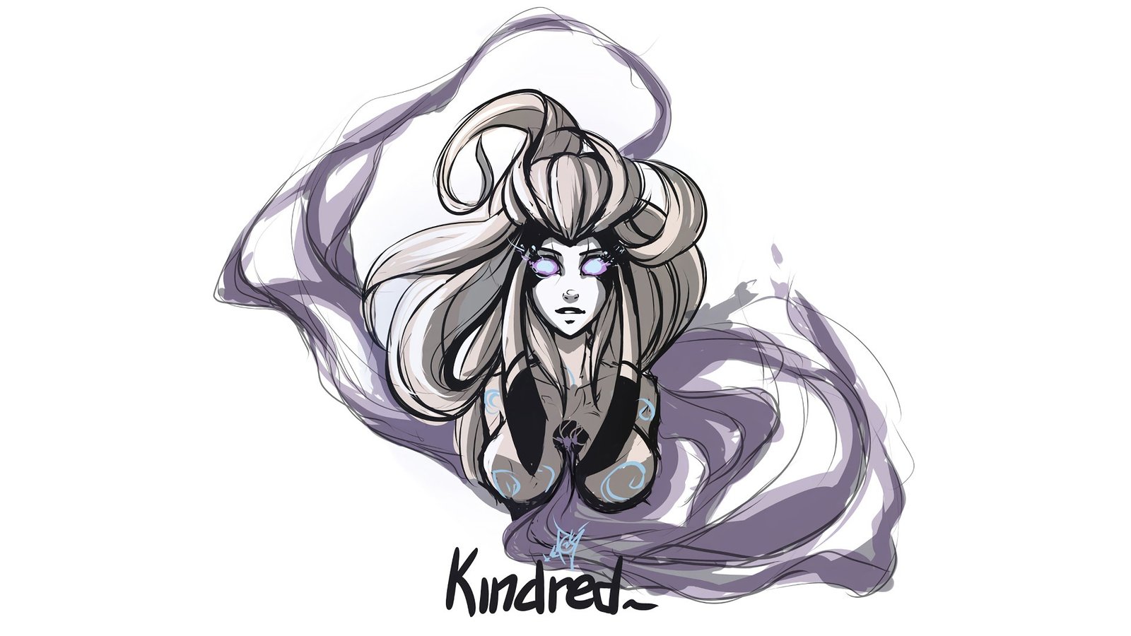 Kindred by ZackArgunov HD Wallpaper Fan Art Artwork League of Legends lol