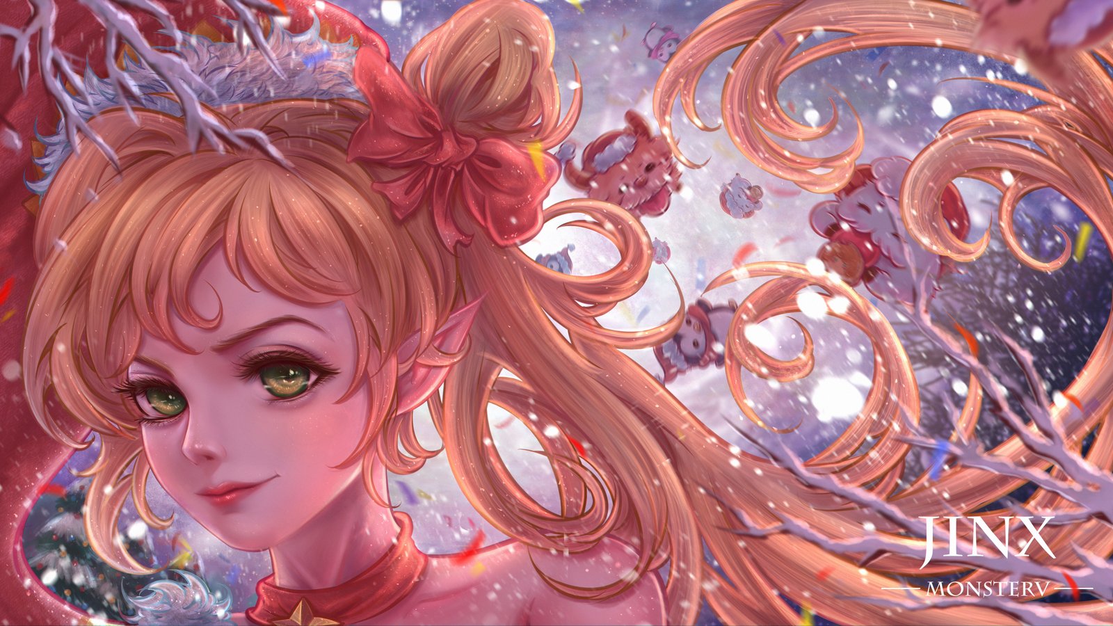 Ambitious Elf Jinx by MonsterV HD 4k Wallpaper Background Fan Art Artwork League of Legends lol