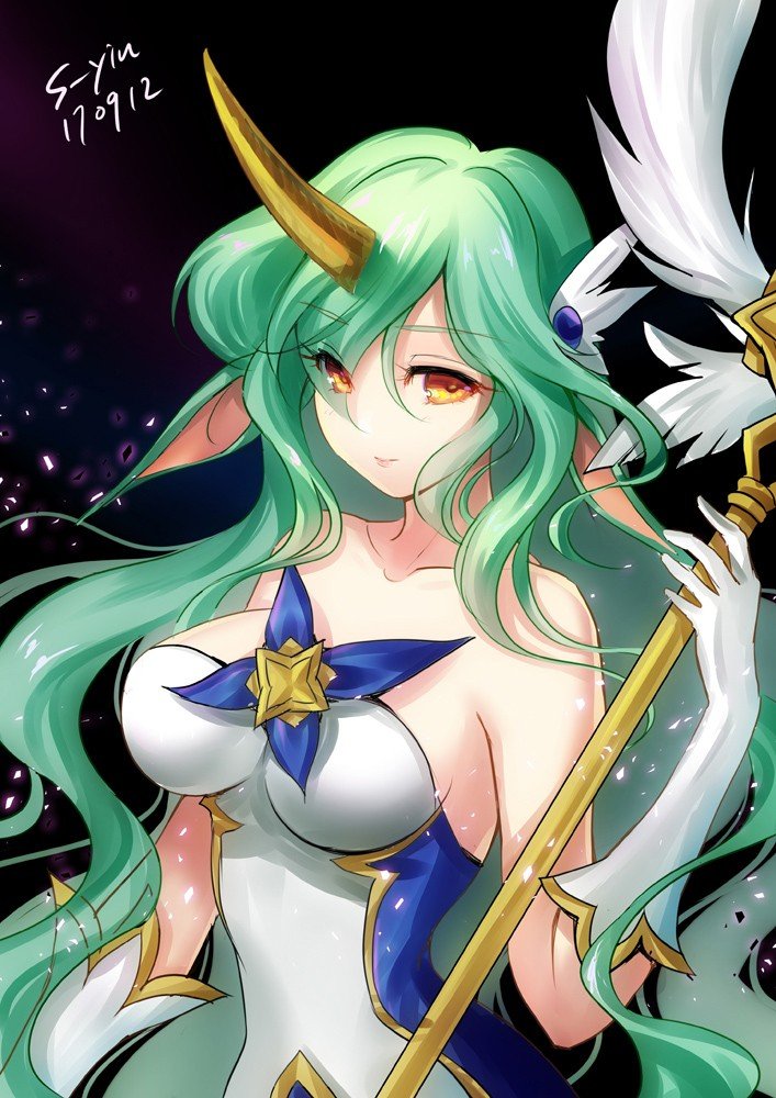 Star Guardian Soraka by s-yin✤ HD Wallpaper Background Fan Art Artwork League of Legends lol