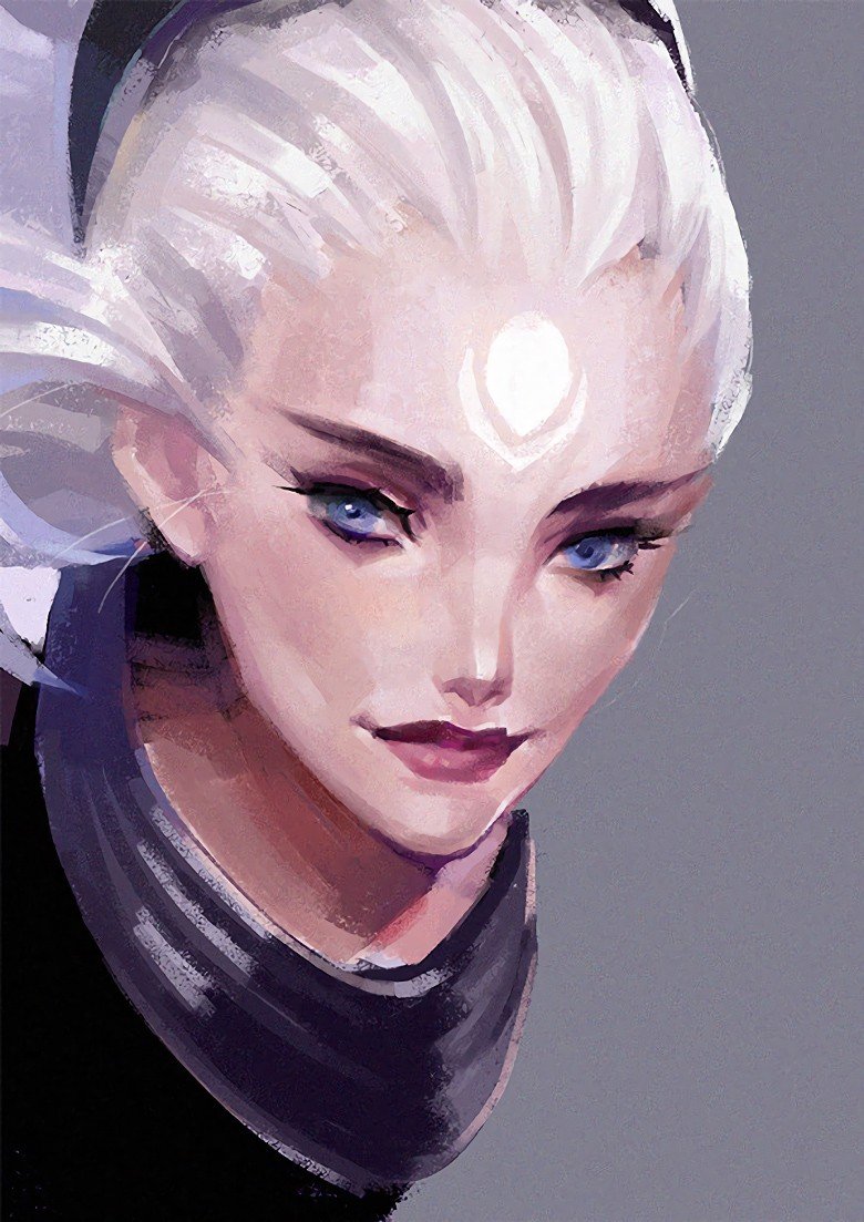 Diana Portrait by Lil'uuu HD Wallpaper Fan Art Artwork League of Legends lol