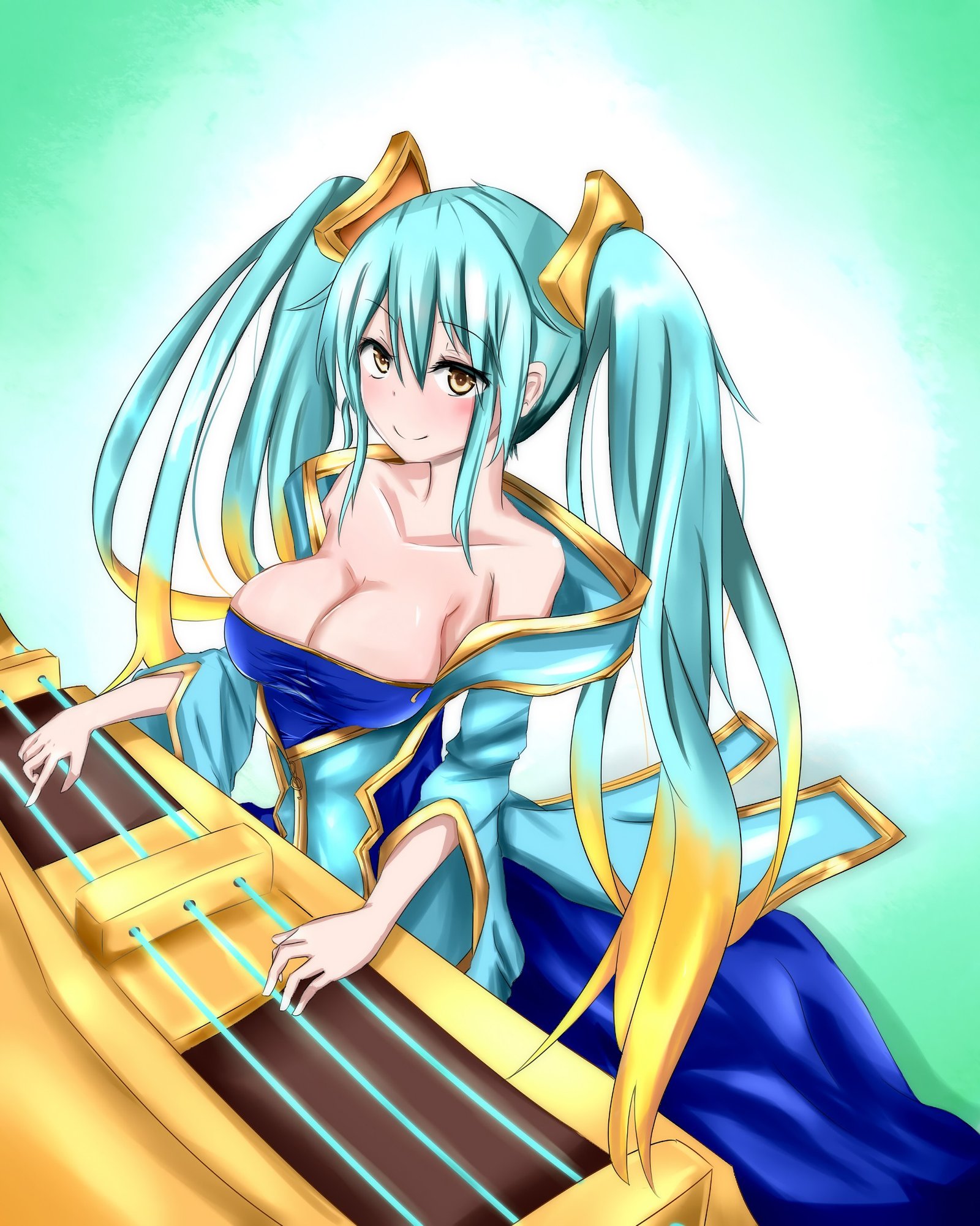 Sona by ねねる HD Wallpaper Fan Art Artwork League of Legends lol