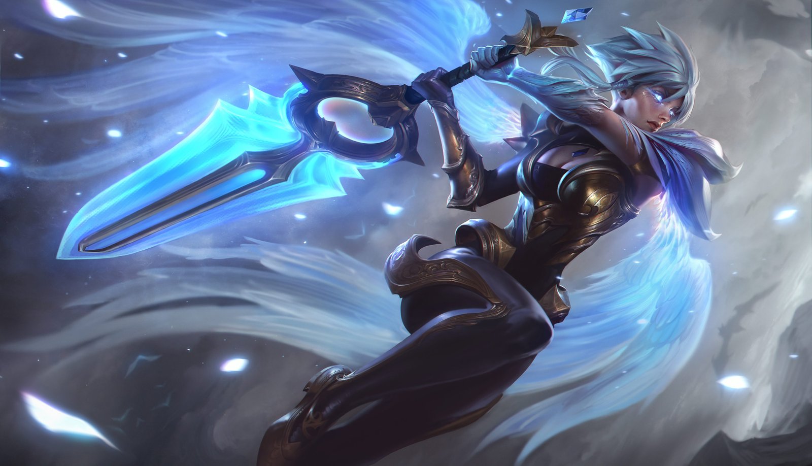 Dawnbringer Riven Splash Art HD 4k Wallpaper Background Official Art Artwork League of Legends lol