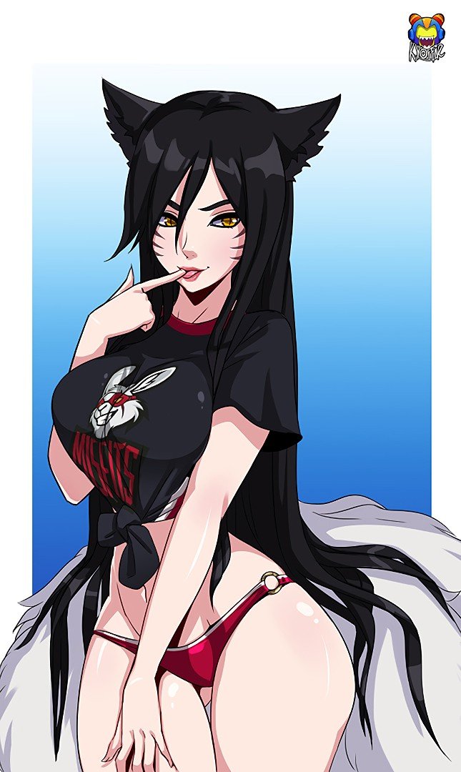 Pool Party Ahri by Kyoffie12 HD Wallpaper Background Fan Art Artwork League of Legends lol