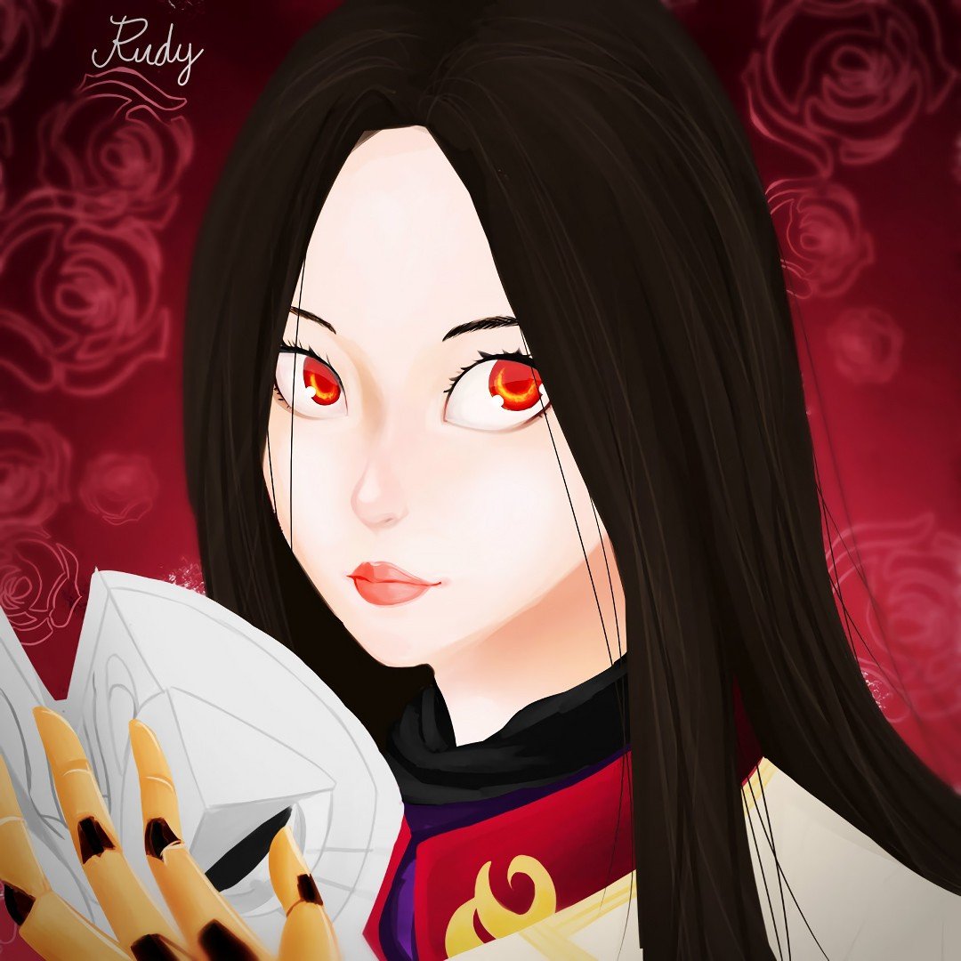 Female Jhin Portrait by rudyme Gender Swap Bend League of Legends Artwork Wallpaper lol