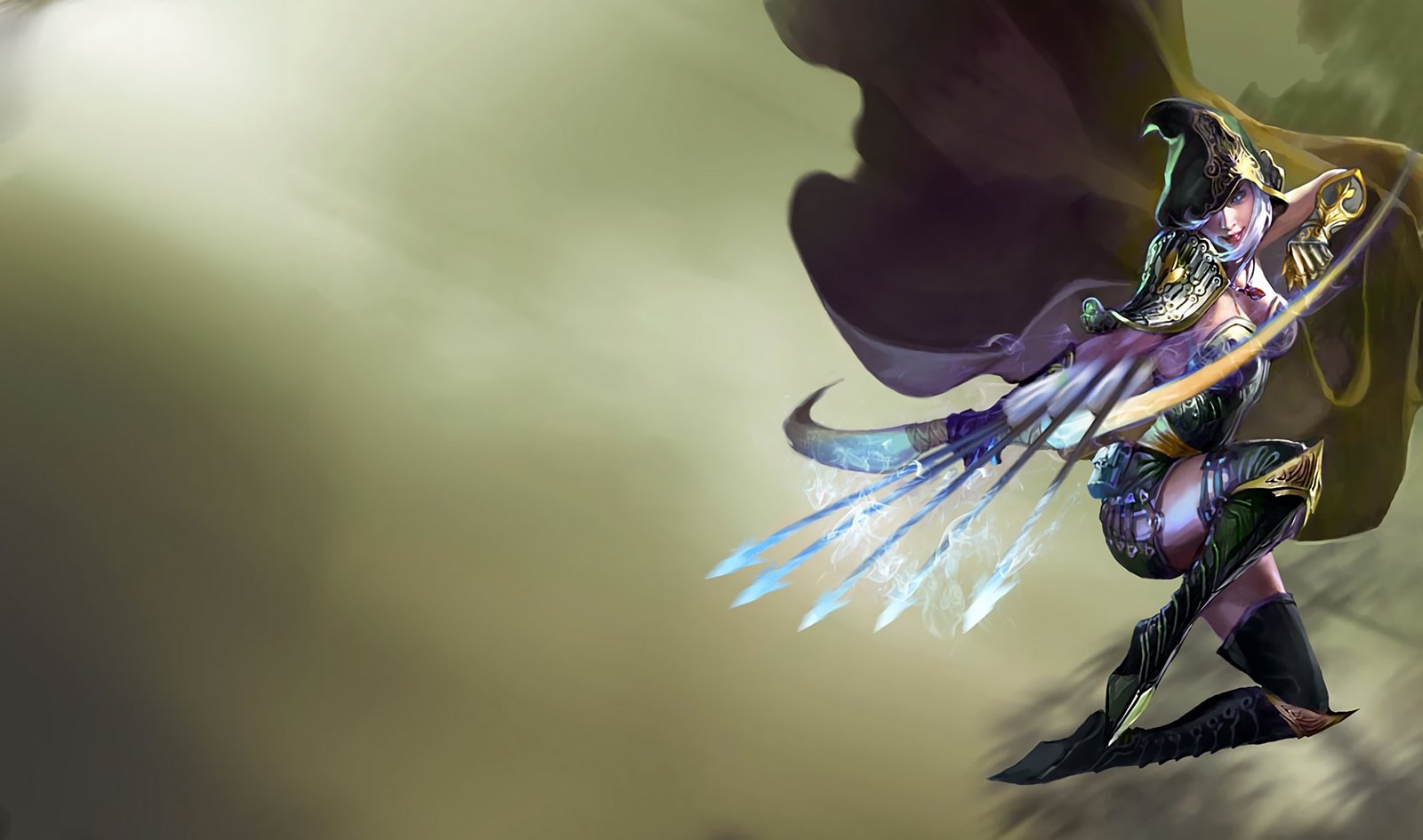 Sherwood Forest Ashe Splash Art Chinese League of Legends Artwork Wallpaper lol