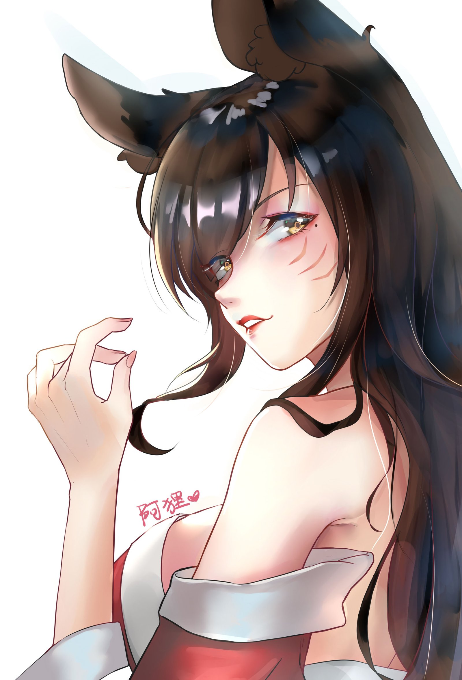 Ahri by 是呆毛啦 HD Wallpaper Background Fan Art Artwork League of Legends lol