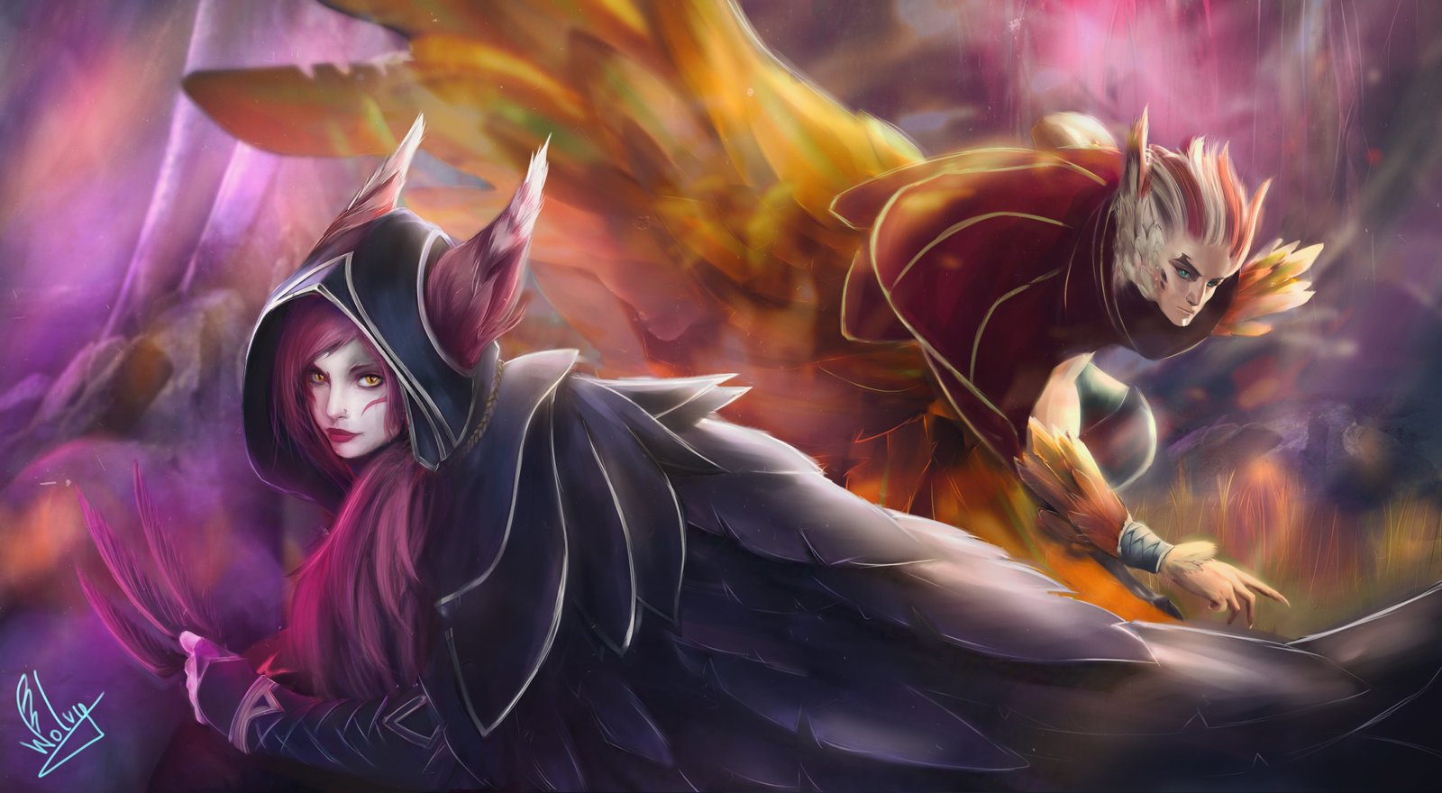 Xayah & Rakan | Wallpapers & Fan Arts | League Of Legends | LoL Stats