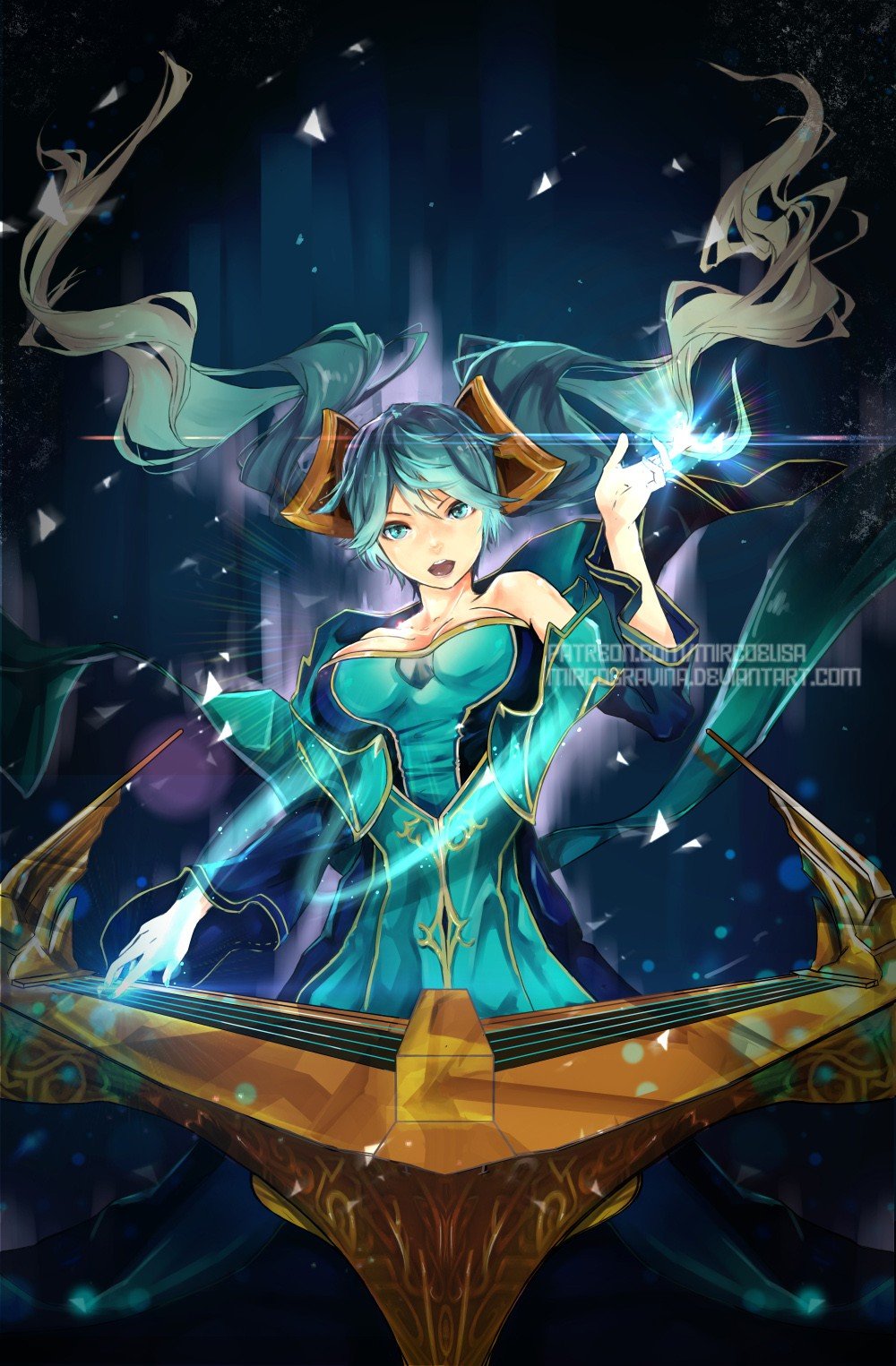 Sona by Mirco Gravina HD Wallpaper Background Fan Art Artwork League of Legends lol