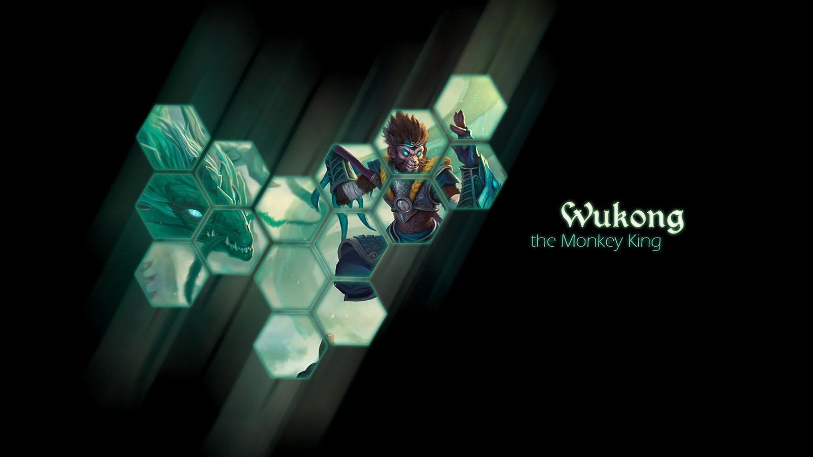 Jade Dragon Wukong by muamerART HD Wallpaper Fan Art Artwork League of Legends lol