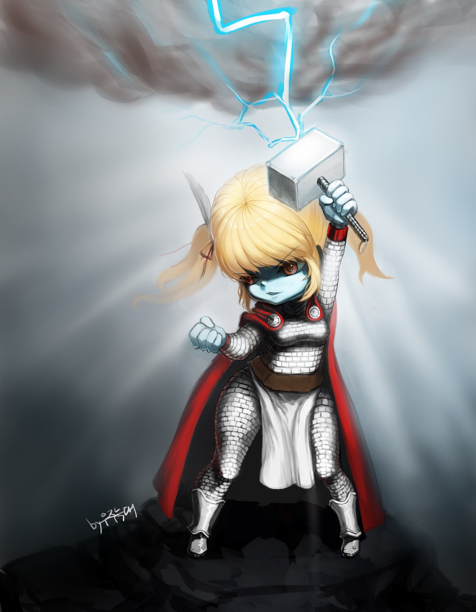 Thor Poppy by chrier HD Wallpaper Fan Artwork League of Legends lol