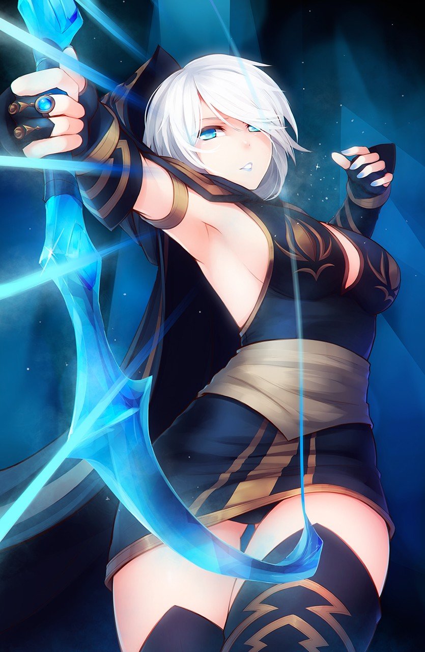 Ashe by ケラス HD Wallpaper Background Fan Art Artwork League of Legends lol
