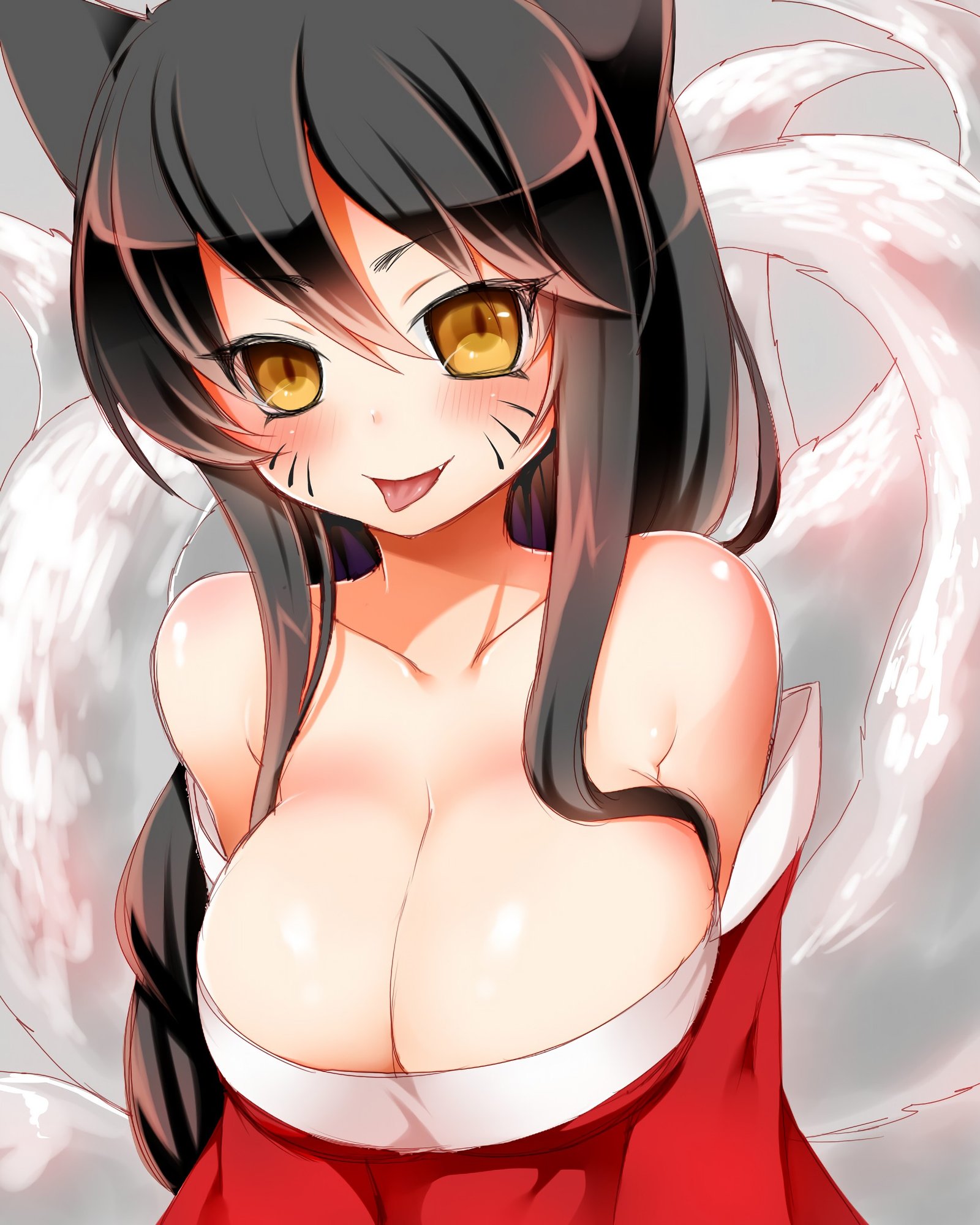 Sexy Ahri by 秋城鬼子（あきしろきこ） (2) League of Legends Fan Art Artwork Wallpaper lol