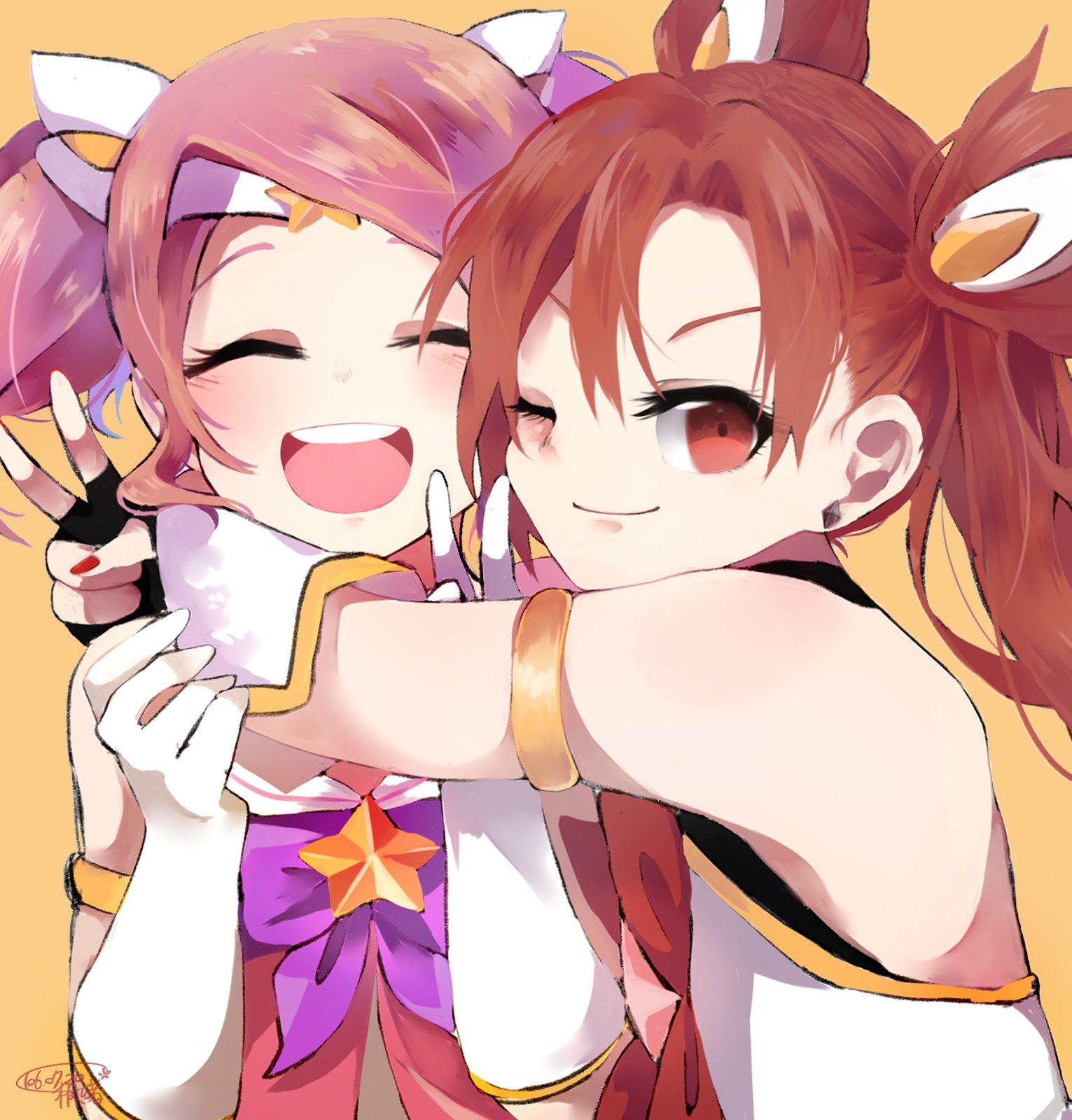 Star Guardian Jinx & Lux by 桐緒 HD Wallpaper Background Fan Art Artwork League of Legends lol