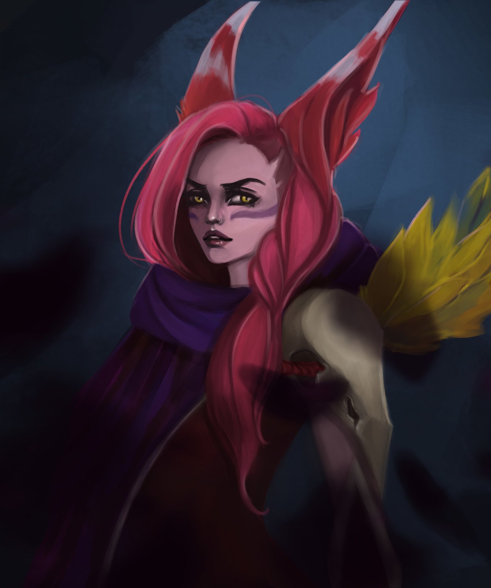 Xayah by Chris Iris HD Wallpaper Fan Artwork League of Legends lol