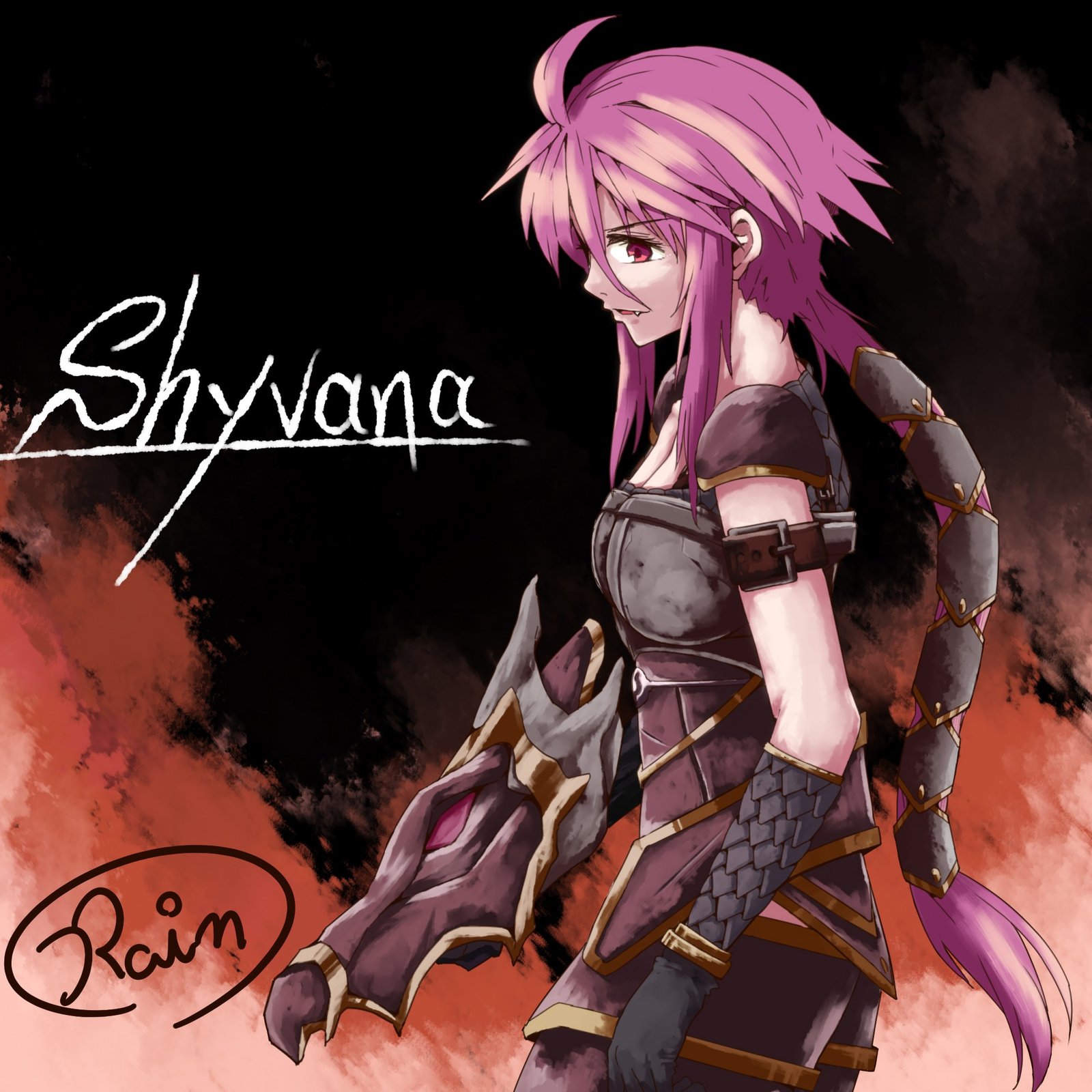 Shyvana by ふじまこ HD Wallpaper Fan Art Artwork League of Legends lol
