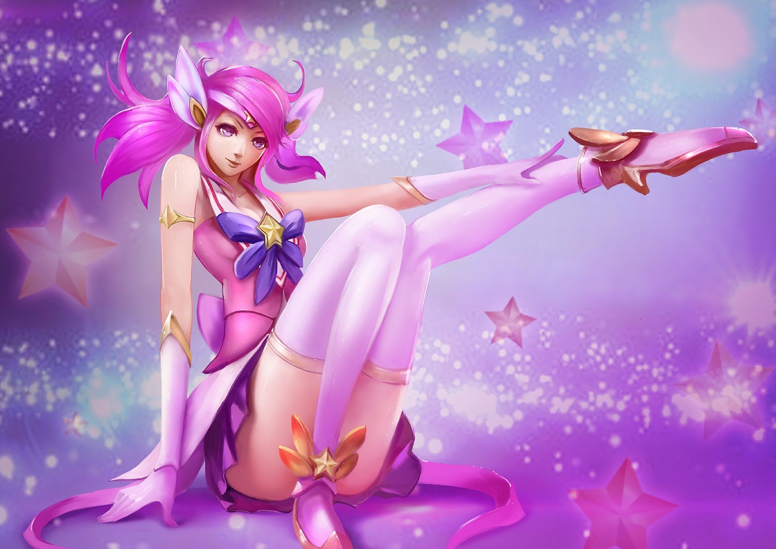 Star Guardian Lux by 風の行者 HD Wallpaper Fan Art Artwork League of Legends lol