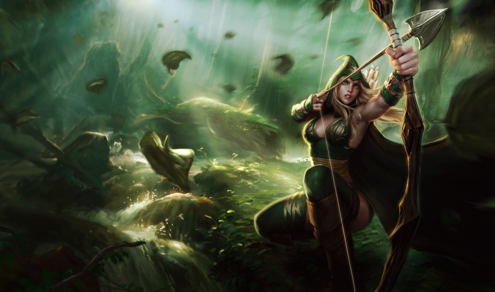 Sherwood Forest Ashe Splash Art 4k HD Wallpaper Official Artwork League of Legends lol