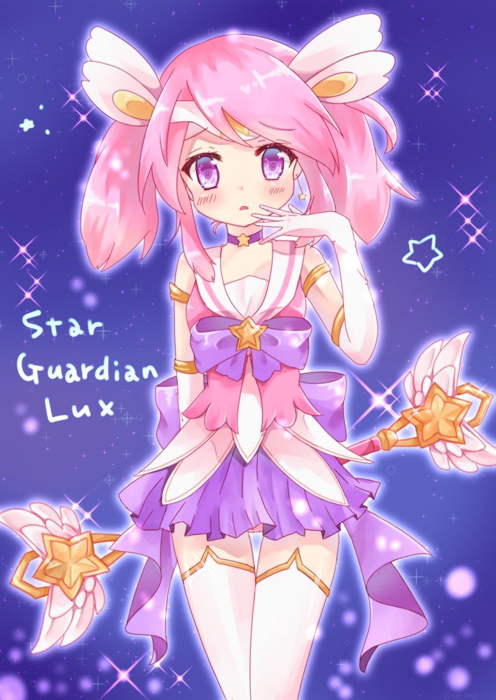 Star Guardian Lux by momokichi HD Wallpaper Fan Art Artwork League of Legends lol
