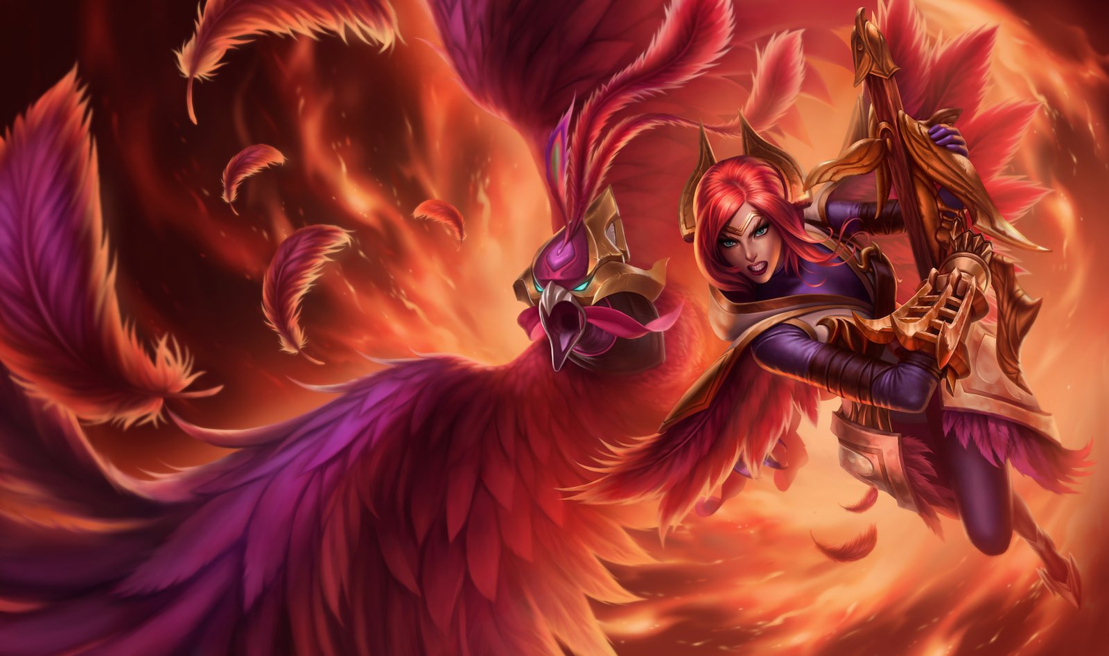Phoenix Quinn Splash Art 4k HD Wallpaper Official Artwork League of Legends lol