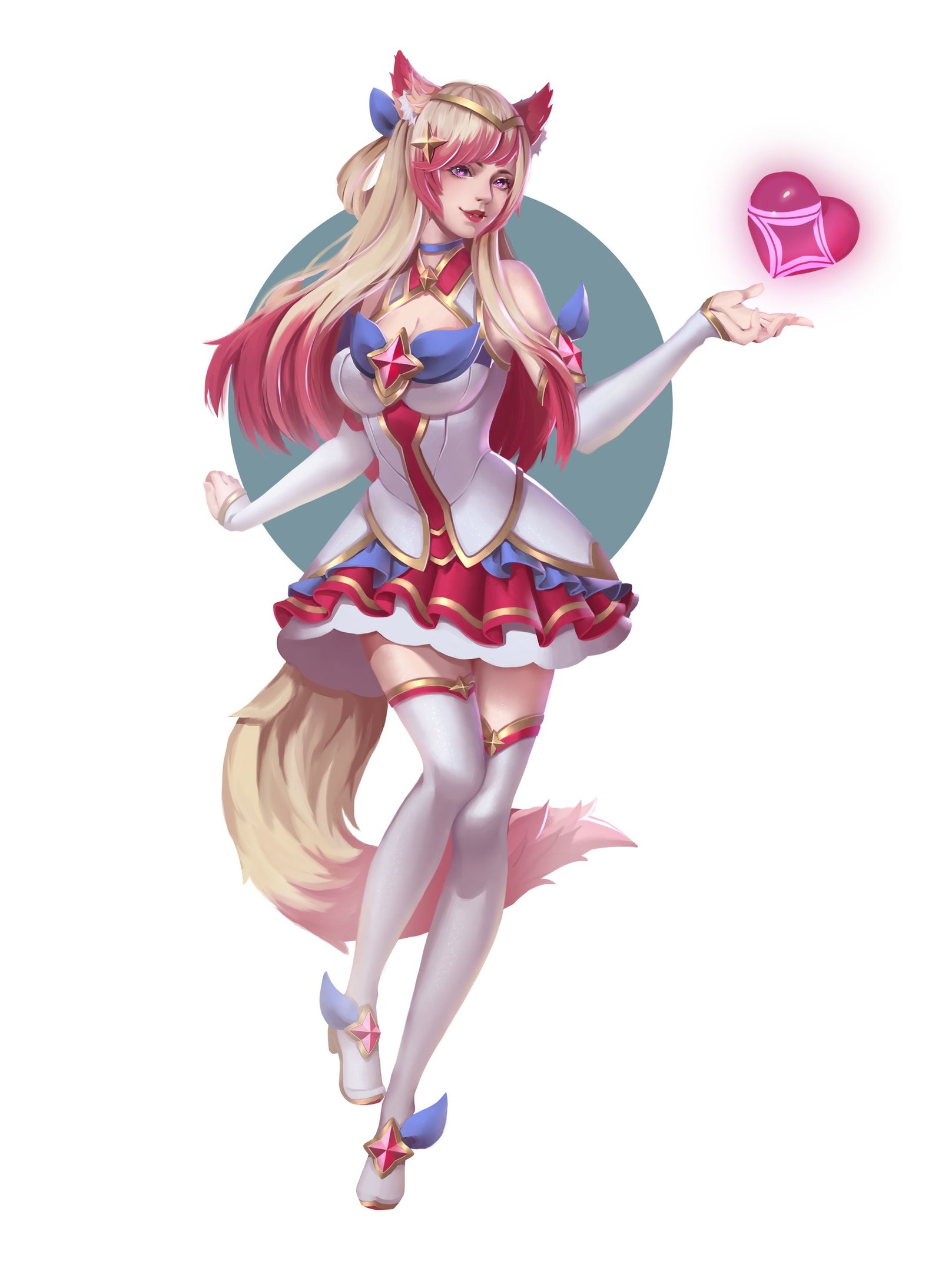 Star Guardian Ahri by gloira HD Wallpaper Background Fan Art Artwork League of Legends lol