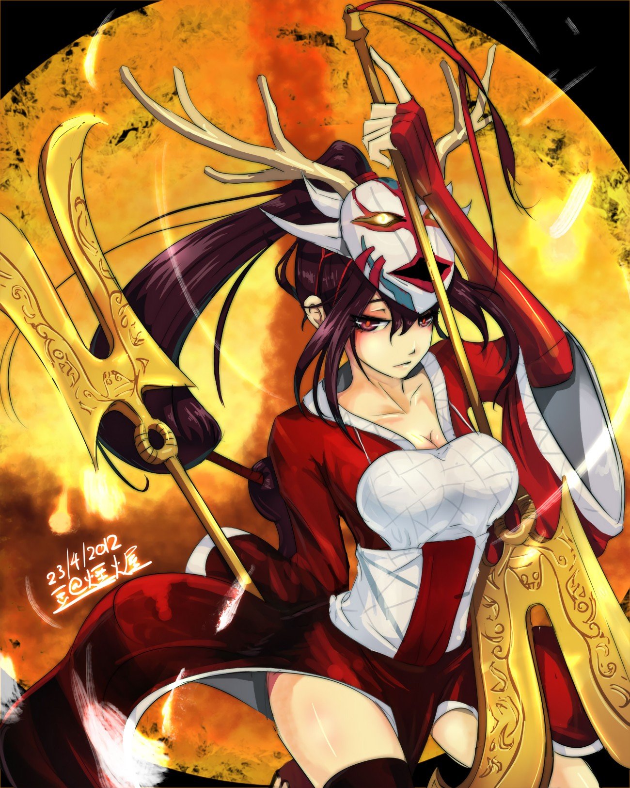 Blood Moon Akali by 神之豆腐 League of Legends Artwork Wallpaper lol