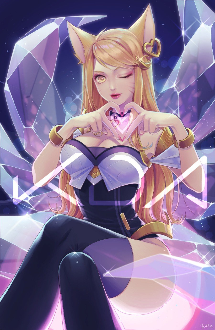 K/DA Ahri by あおこ HD Wallpaper Background Fan Art Artwork League of Legends lol