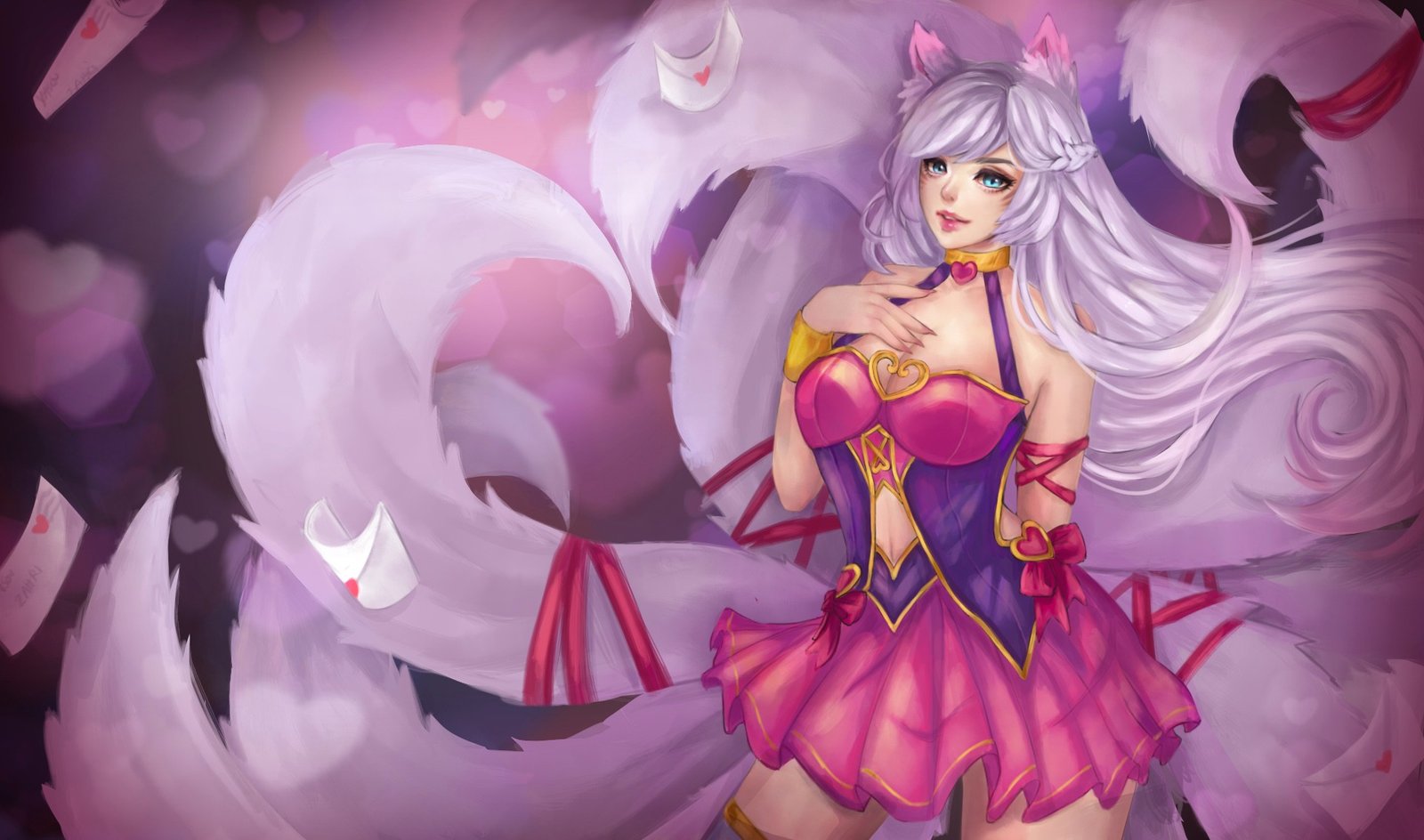 Heartseeker Ahri by SinfloraX HD Wallpaper Fan Art Artwork League of Legends lol