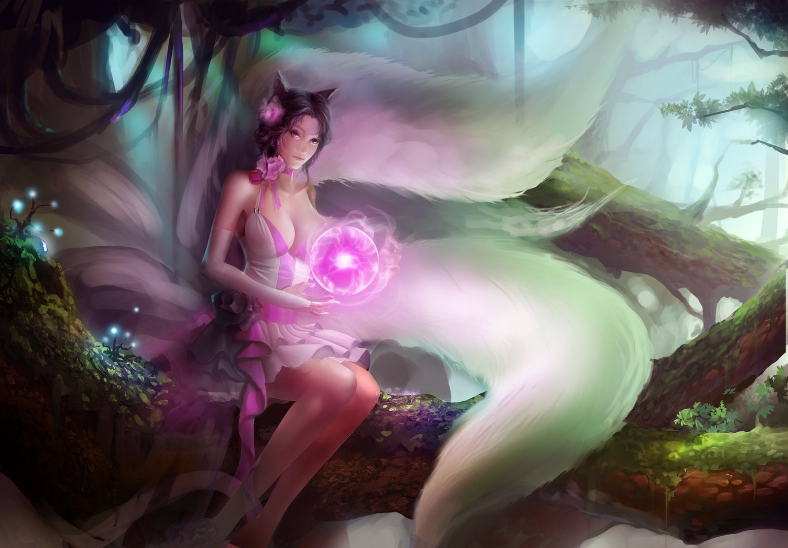 Wedding Ahri by 雪未 League of Legends Artwork Wallpaper lol Fan Art