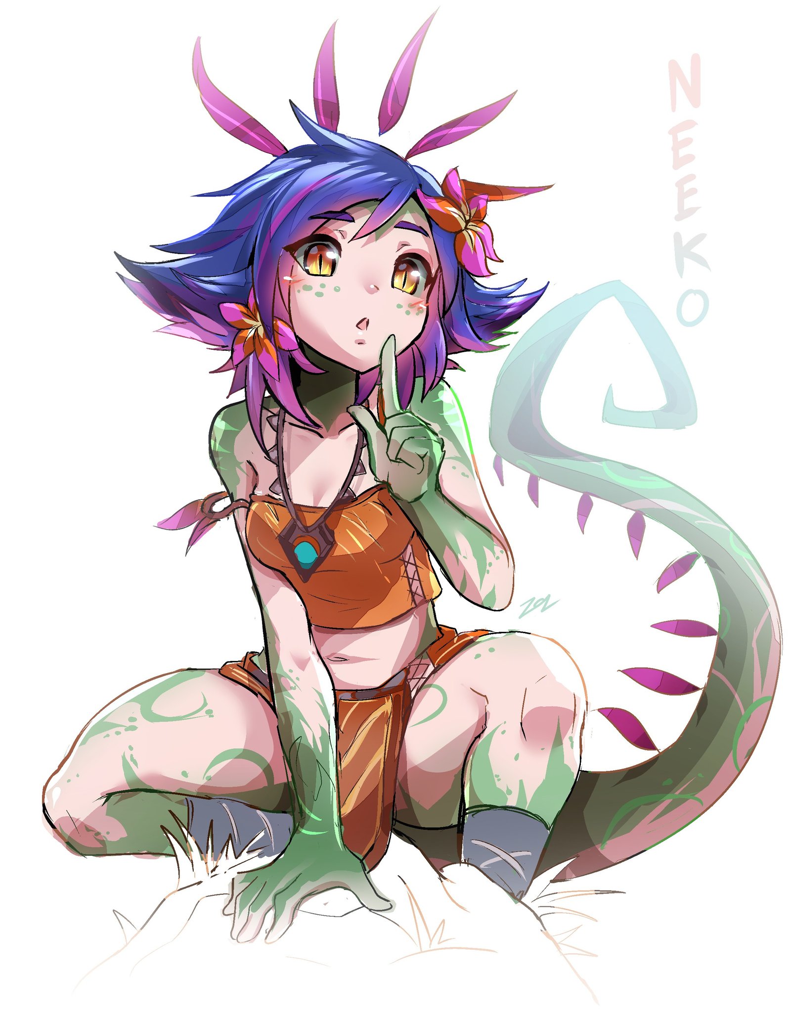 Neeko by Sollyz HD Wallpaper Background Fan Art Artwork League of Legends lol